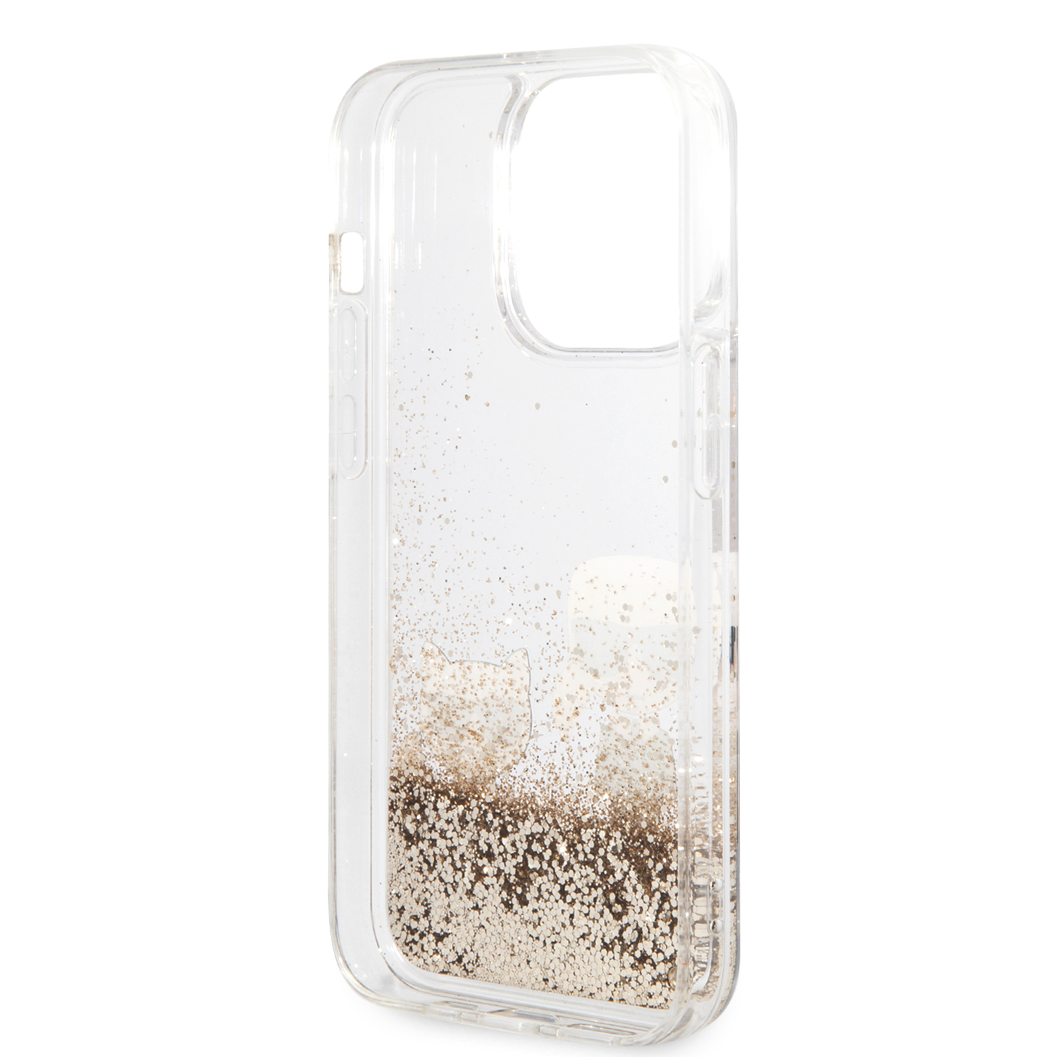 Foto 8 pulgar | Funda Karl Glitter Líquido K&c Para Iphone 14 Pro - Dorado