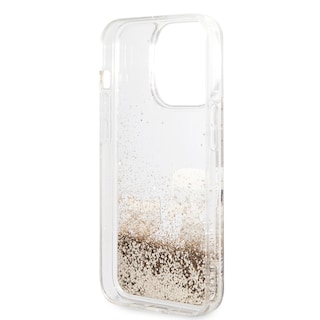 Foto 7 | Funda Karl Glitter Líquido K&c Para Iphone 14 Pro - Dorado