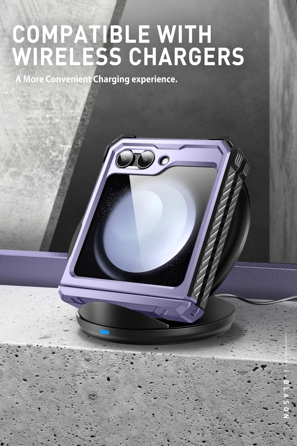 Foto 5 pulgar | Funda De Teléfono I-blason Armorbox Con Soporte Para Samsung Galaxy Z Flip 5, Color Malva - Venta Internacional.