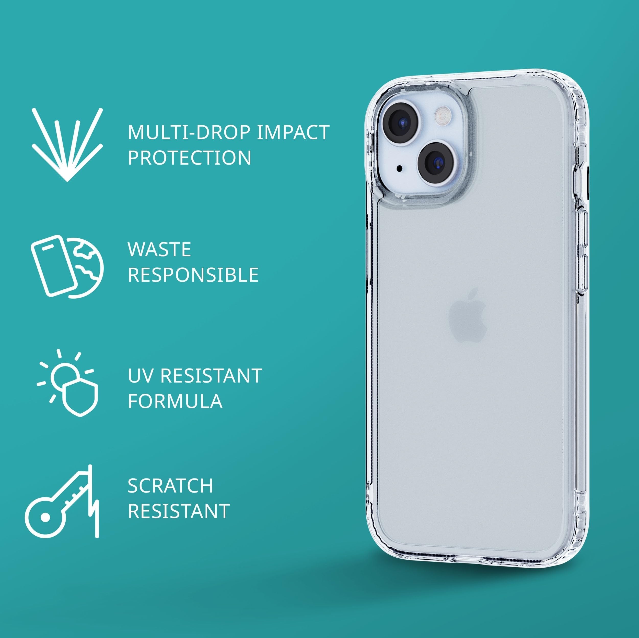Foto 4 pulgar | Funda Tech21 Evo Clear Para Iphone 15 - Transparente - Venta Internacional.