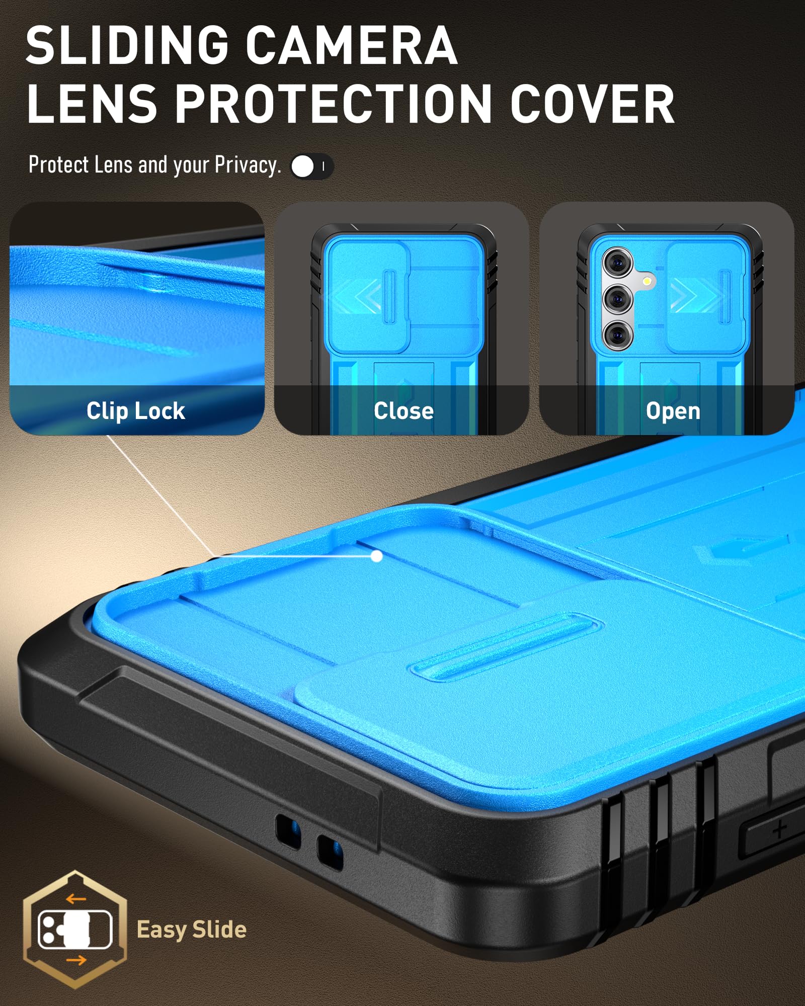 Foto 6 pulgar | Funda Poetic Revolution Para Samsung Galaxy S24 Fe 5g 2024, Color Azul Claro - Venta Internacional.