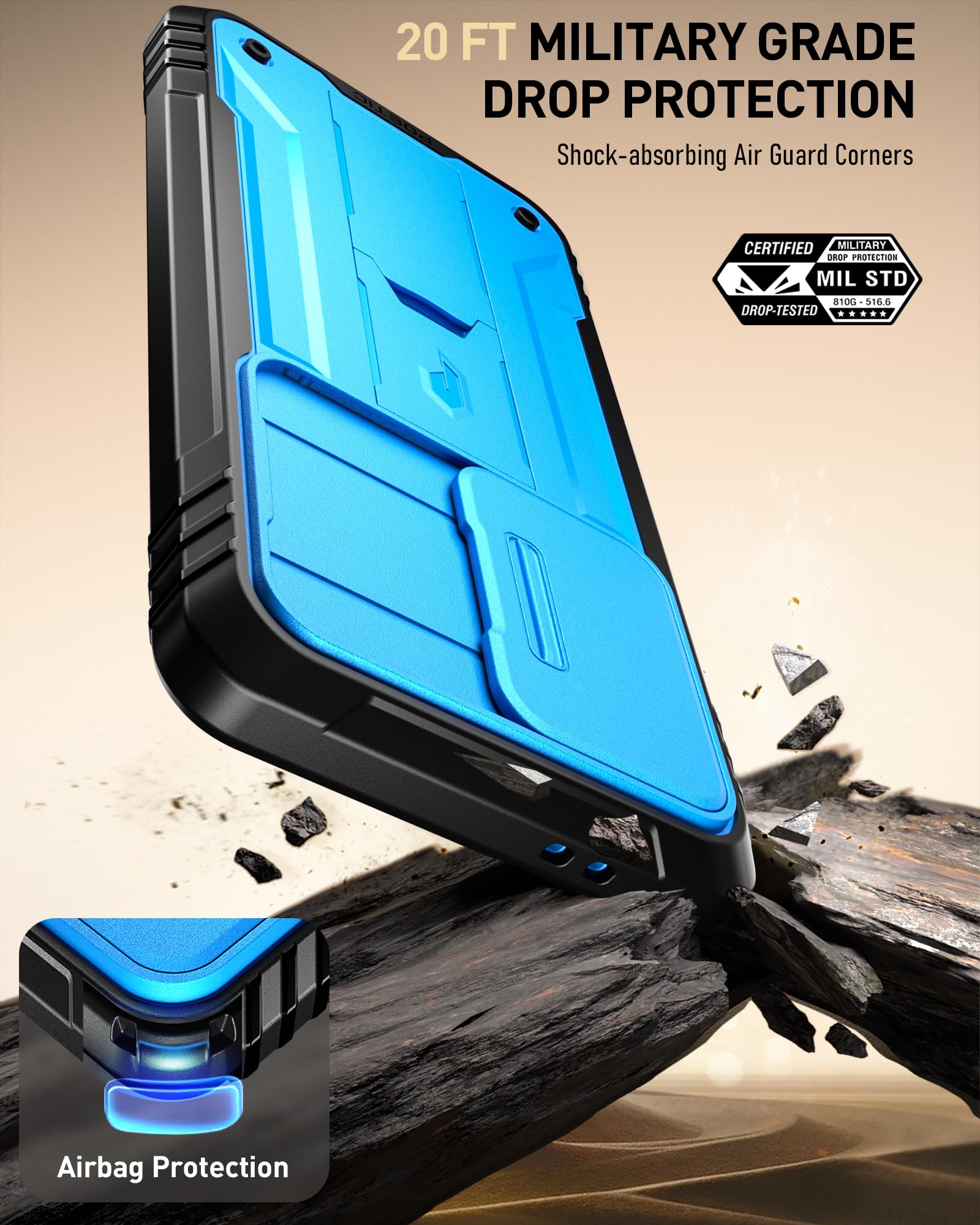 Foto 8 pulgar | Funda Poetic Revolution Para Samsung Galaxy S24 Fe 5g 2024, Color Azul Claro - Venta Internacional.