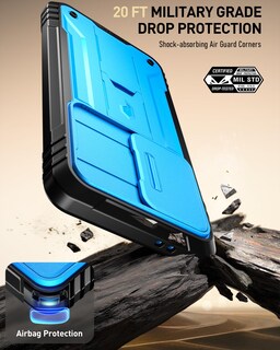 Foto 7 | Funda Poetic Revolution Para Samsung Galaxy S24 Fe 5g 2024, Color Azul Claro - Venta Internacional.