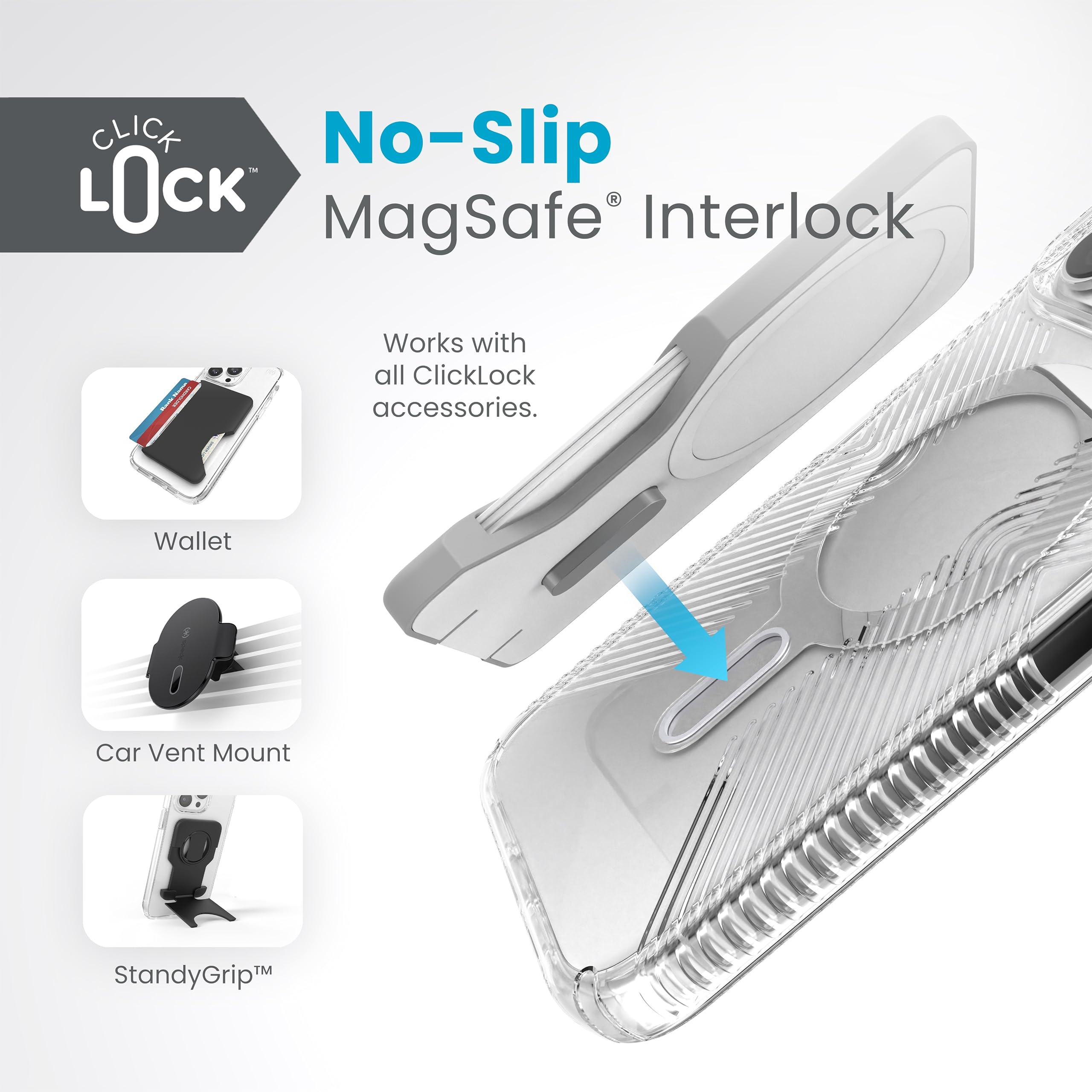 Foto 5 pulgar | Funda De Teléfono Speck Clear Presidio Grip Para Iphone 15 Pro Max - Venta Internacional.