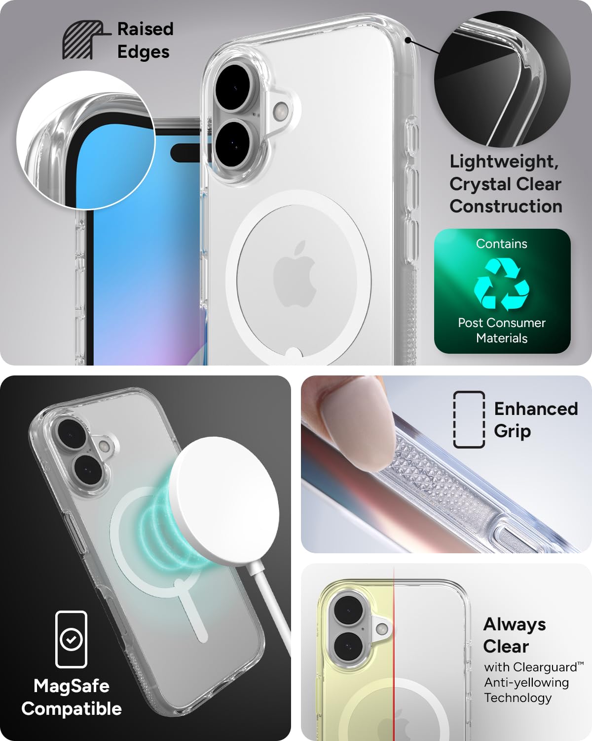 Foto 6 pulgar | Funda Zagg Crystal Palace Snap Para Iphone 16, Transparente - Venta Internacional.