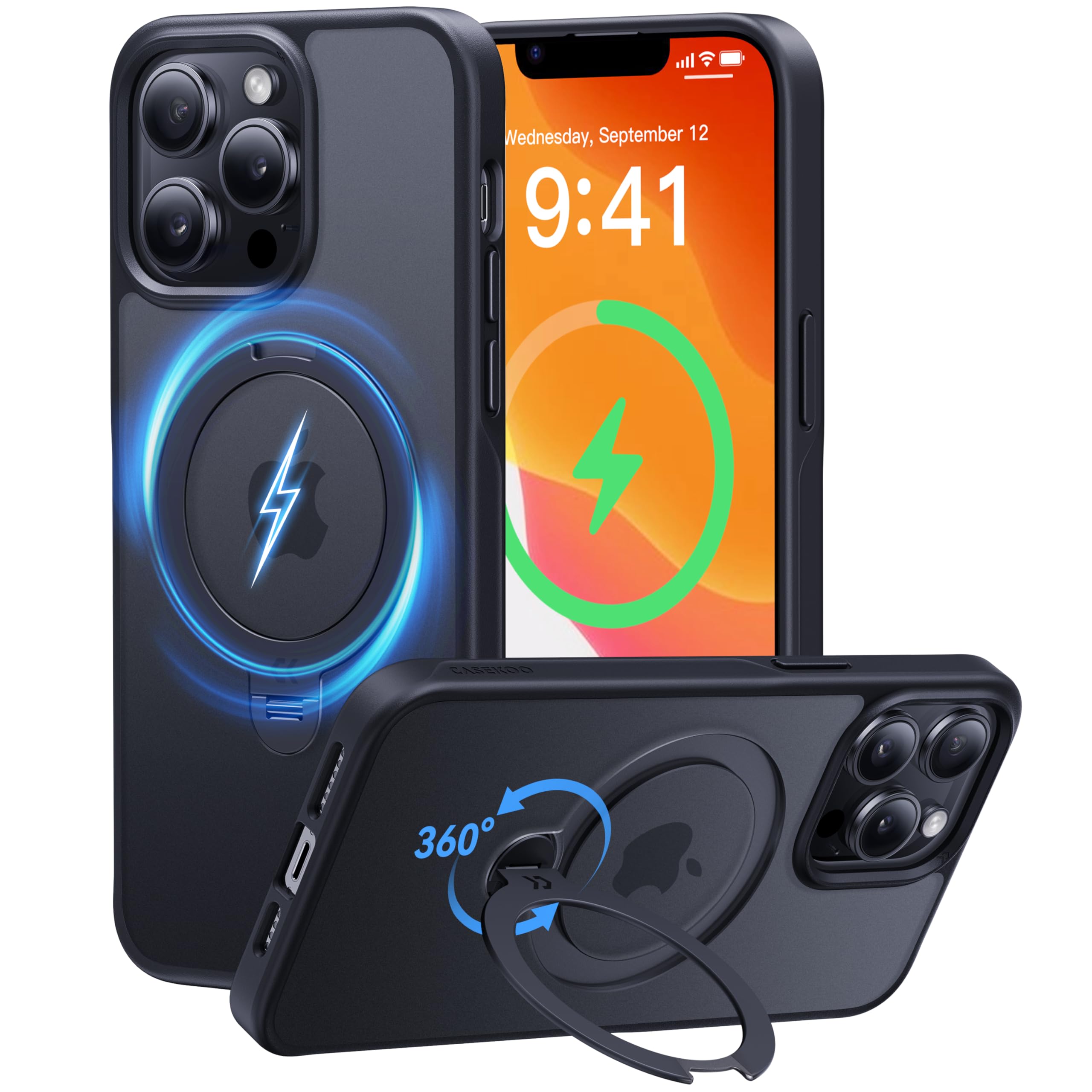Foto 2 pulgar | Funda De Teléfono Casekoo Magicstand Pro Para Iphone 13 Pro De 6.1 Pulgadas Negra - Venta Internacional.