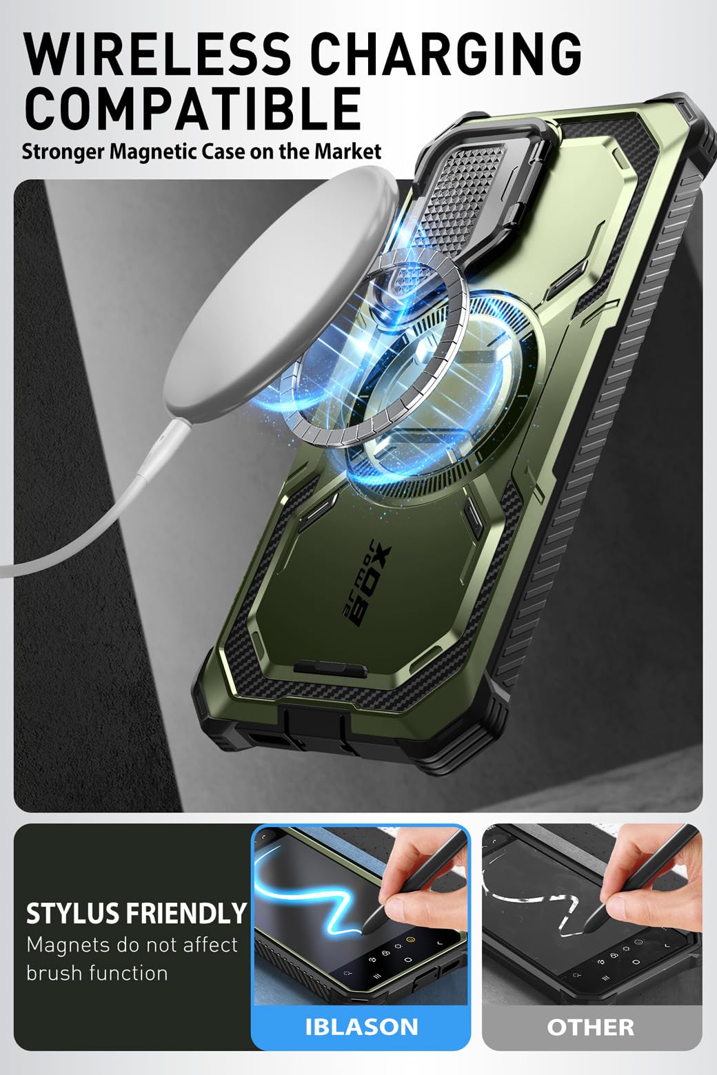 Foto 5 pulgar | Funda De Teléfono I-blason Armorbox Para Samsung Galaxy S24 Green - Venta Internacional.