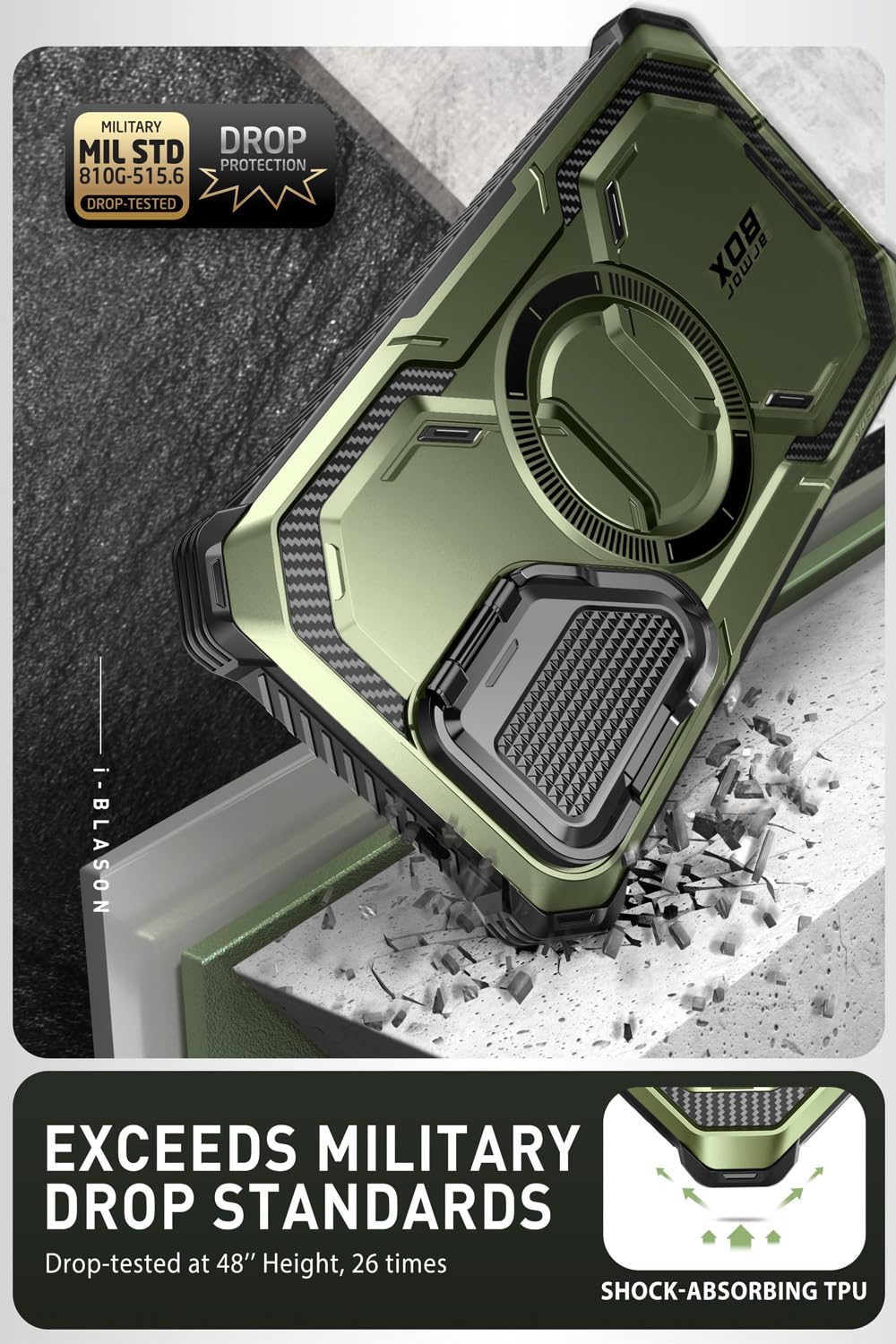 Foto 6 pulgar | Funda De Teléfono I-blason Armorbox Para Samsung Galaxy S24 Green - Venta Internacional.