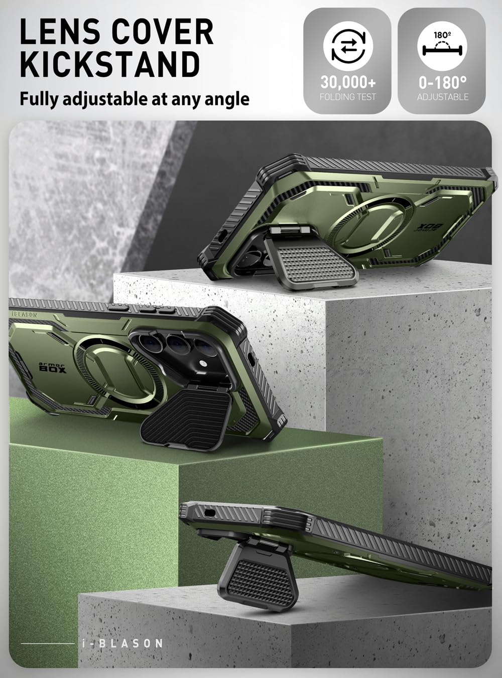 Foto 7 pulgar | Funda De Teléfono I-blason Armorbox Para Samsung Galaxy S24 Green - Venta Internacional.