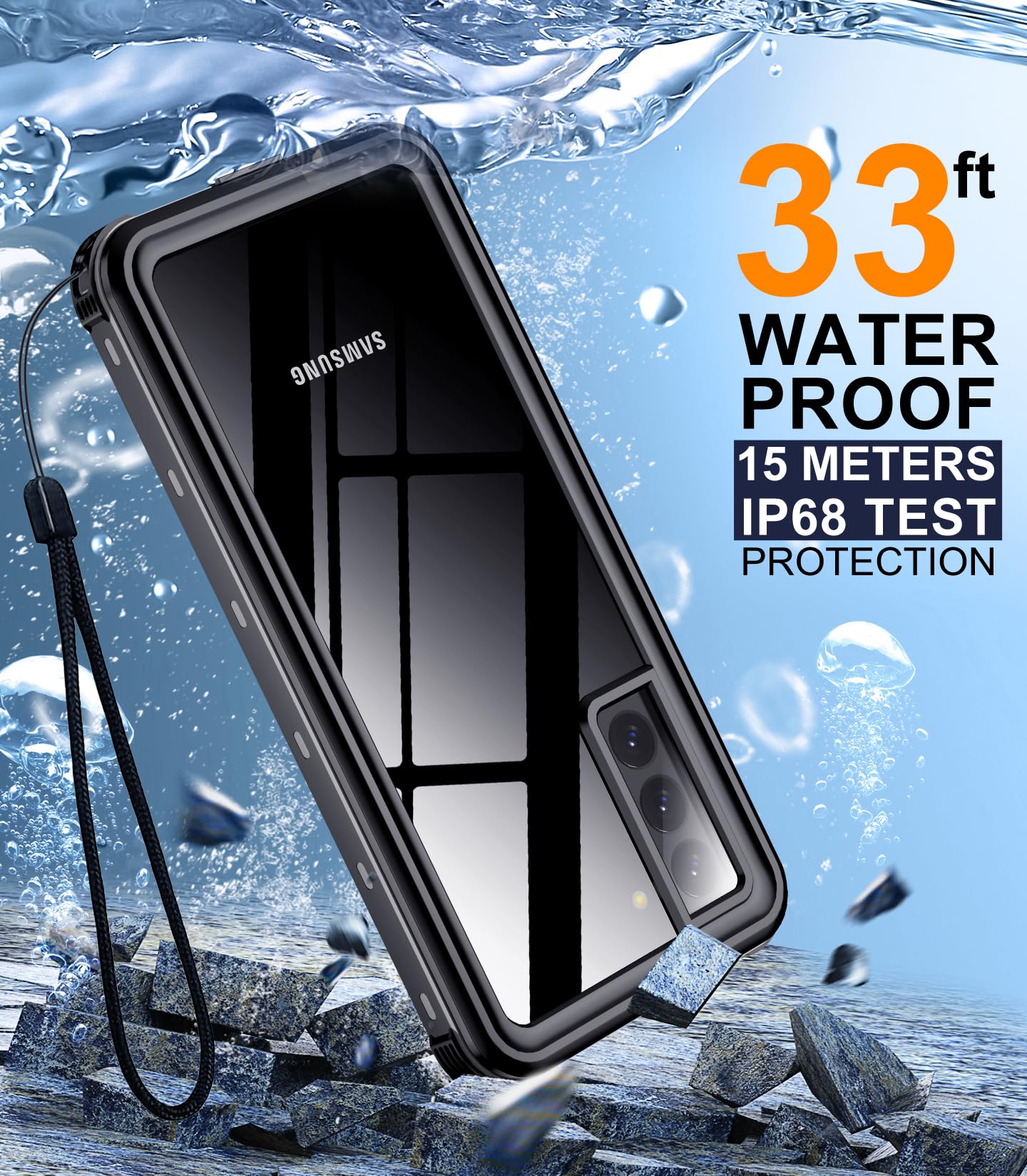 Foto 3 pulgar | Funda De Teléfono Temdan Impermeable Con Protector De Pantalla Para Samsung Galaxy S21 De 6.2 Pulgadas - Venta Int