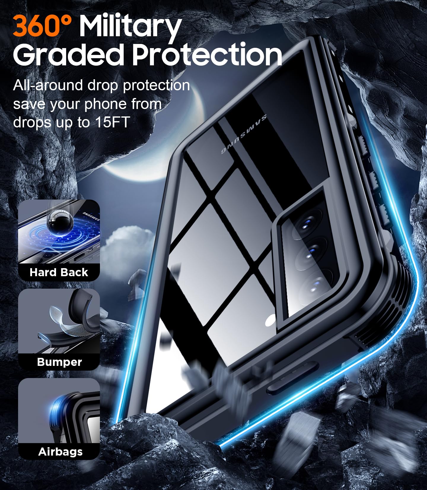 Foto 4 pulgar | Funda De Teléfono Temdan Impermeable Con Protector De Pantalla Para Samsung Galaxy S21 De 6.2 Pulgadas - Venta Int