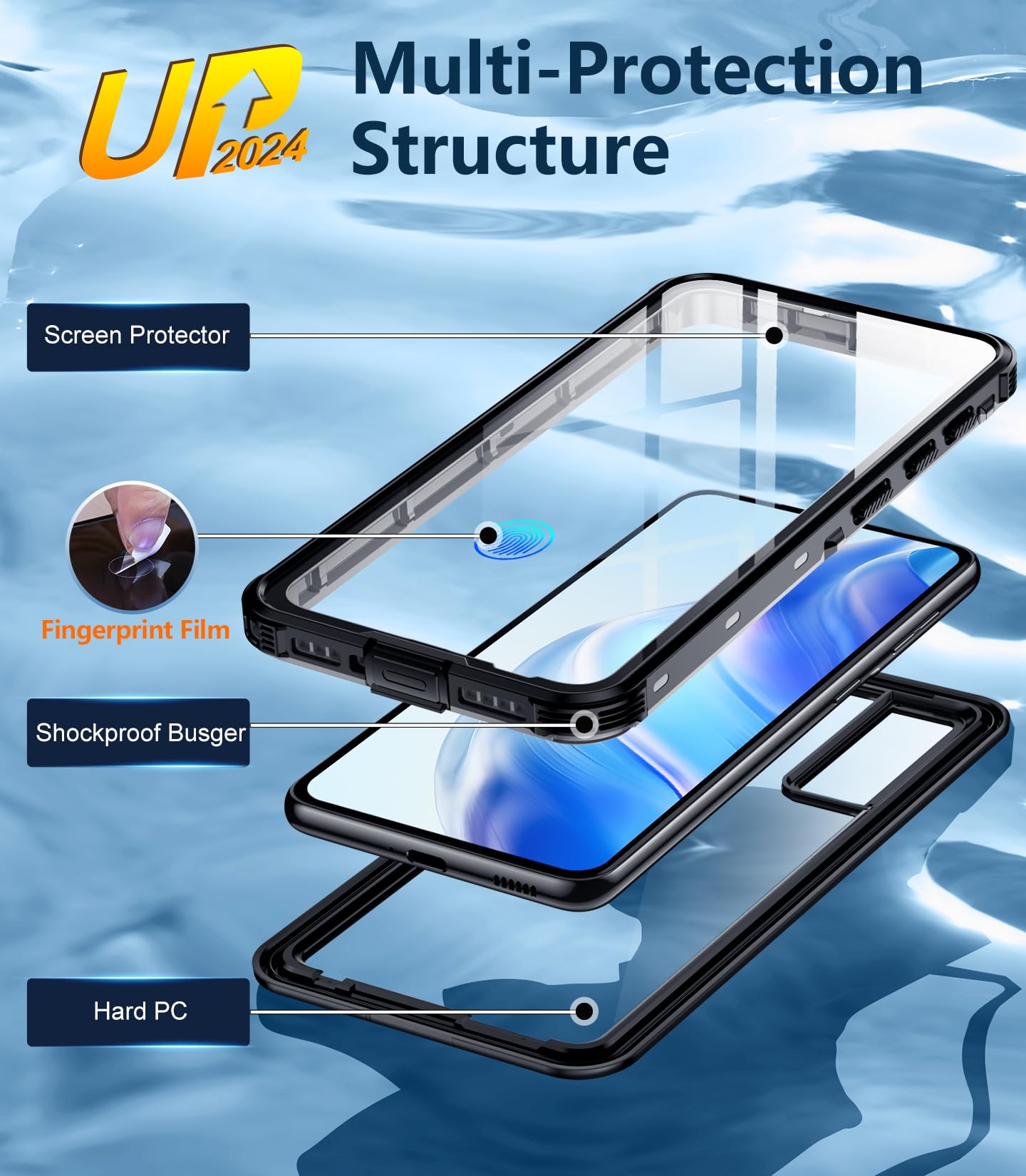 Foto 5 pulgar | Funda De Teléfono Temdan Impermeable Con Protector De Pantalla Para Samsung Galaxy S21 De 6.2 Pulgadas - Venta Int