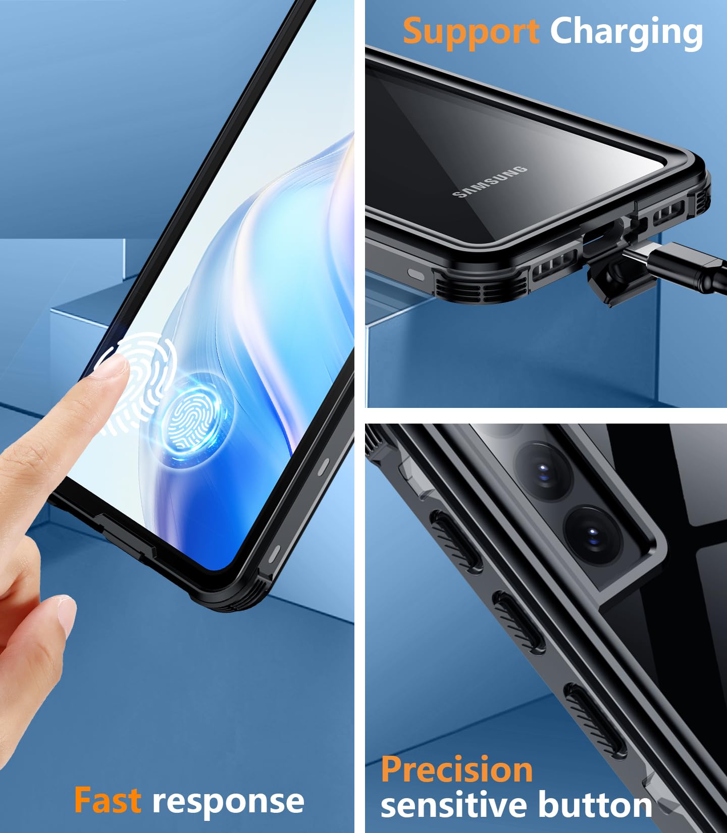 Foto 6 pulgar | Funda De Teléfono Temdan Impermeable Con Protector De Pantalla Para Samsung Galaxy S21 De 6.2 Pulgadas - Venta Int