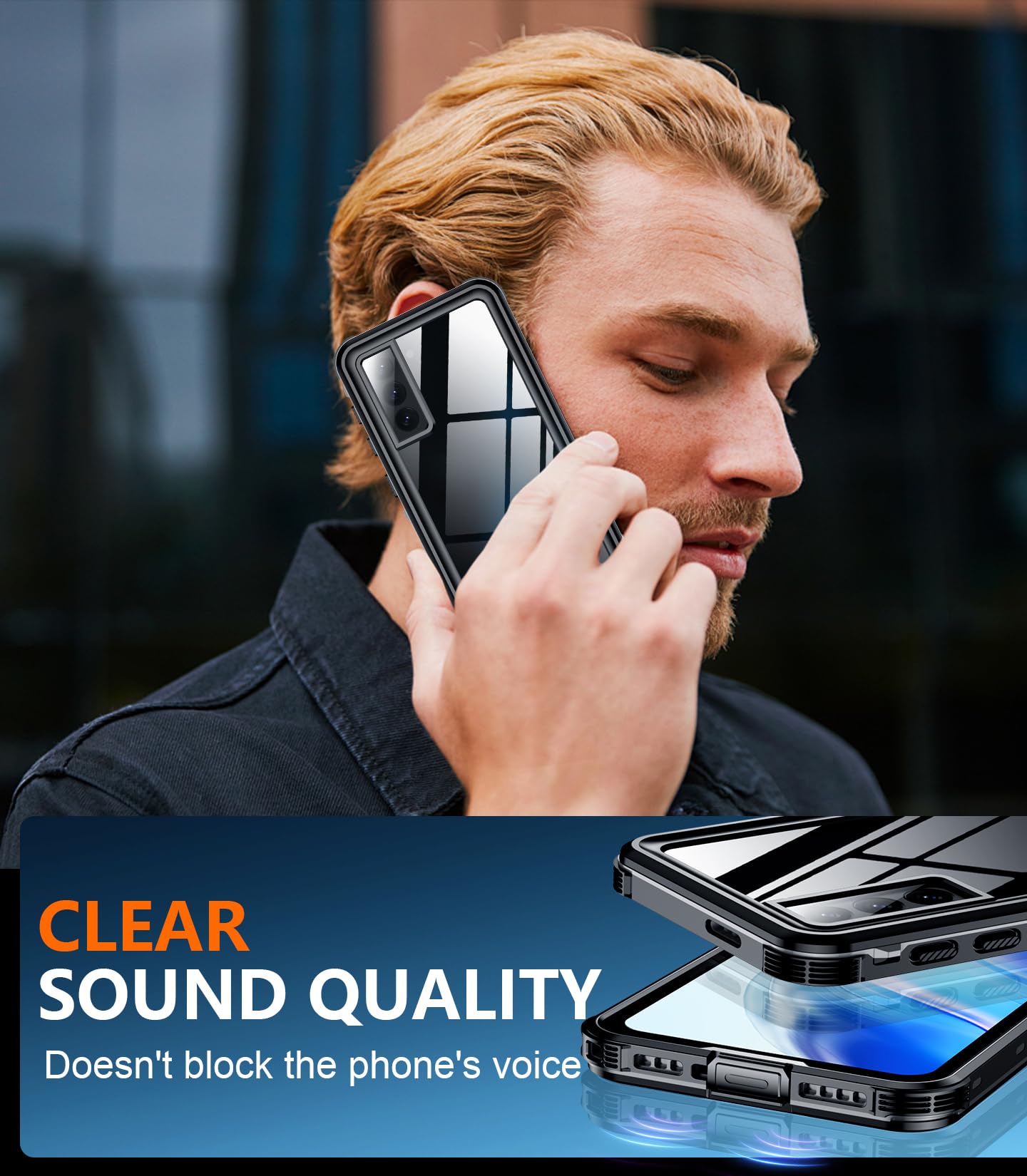 Foto 6 | Funda De Teléfono Temdan Impermeable Con Protector De Pantalla Para Samsung Galaxy S21 De 6.2 Pulgadas - Venta Int