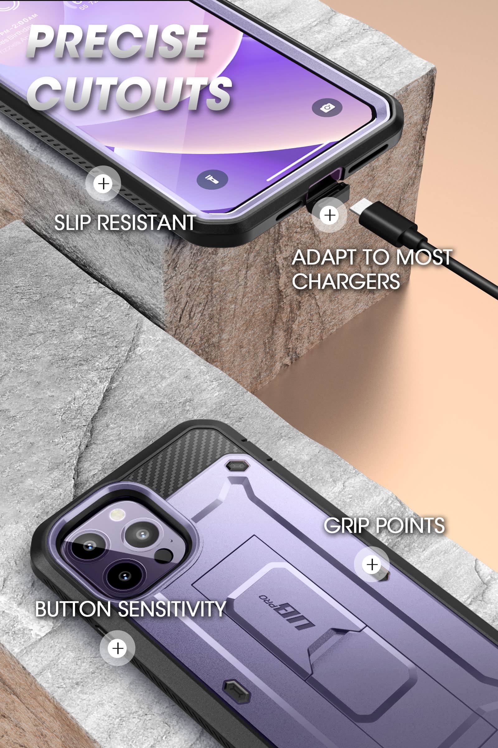 Foto 8 pulgar | Funda Para Teléfono Supcase Unicorn Beetle Pro Iphone 14 Pro 6.1 - Venta Internacional.
