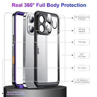Foto 4 | Funda Impermeable Temdan Compatible Con Iphone 16 Pro De 6,3 Pulgadas - Venta Internacional.