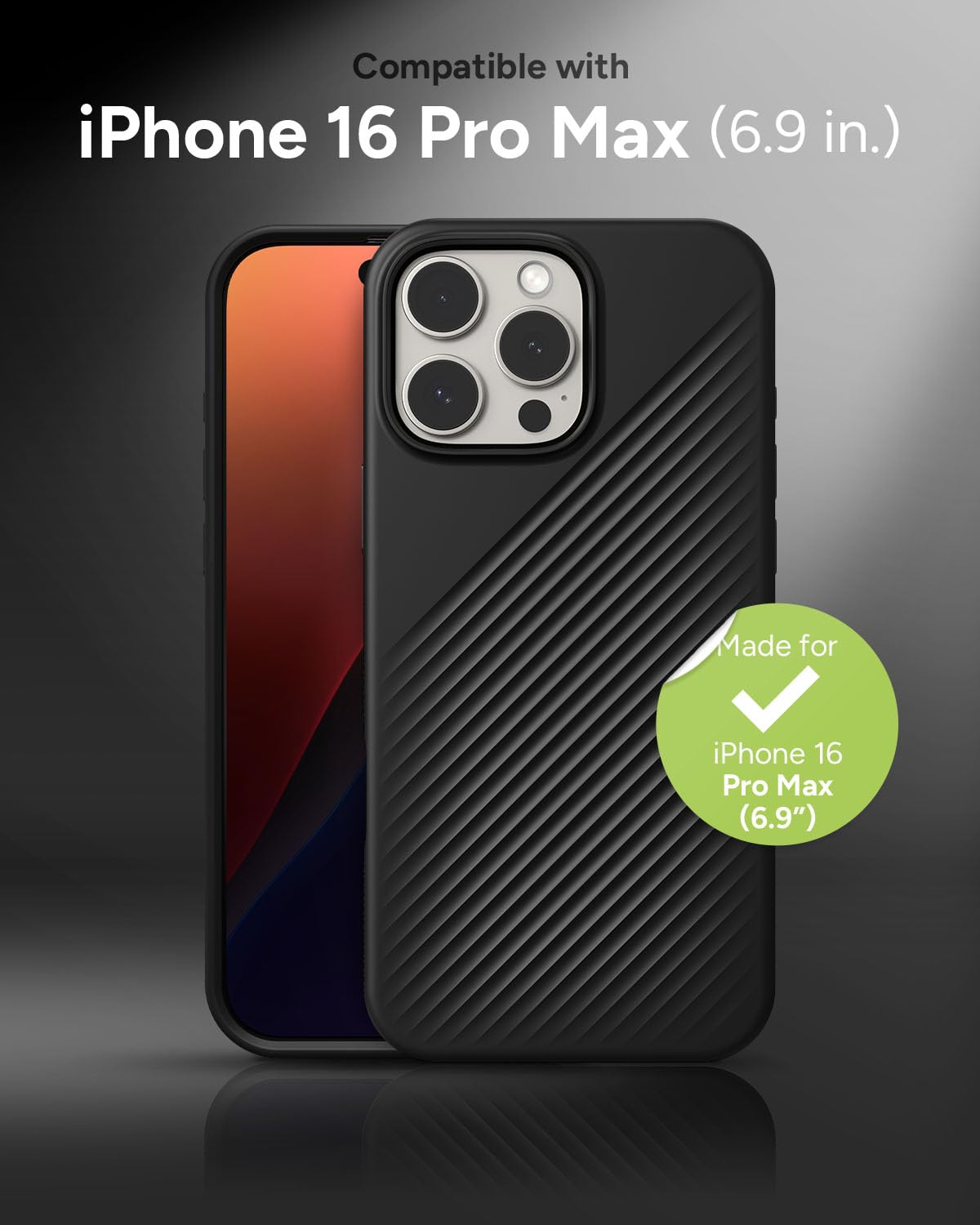 Foto 3 pulgar | Funda Zagg Luxe Snap Para Iphone 16 Pro Max Con Magsafe Negra - Venta Internacional.