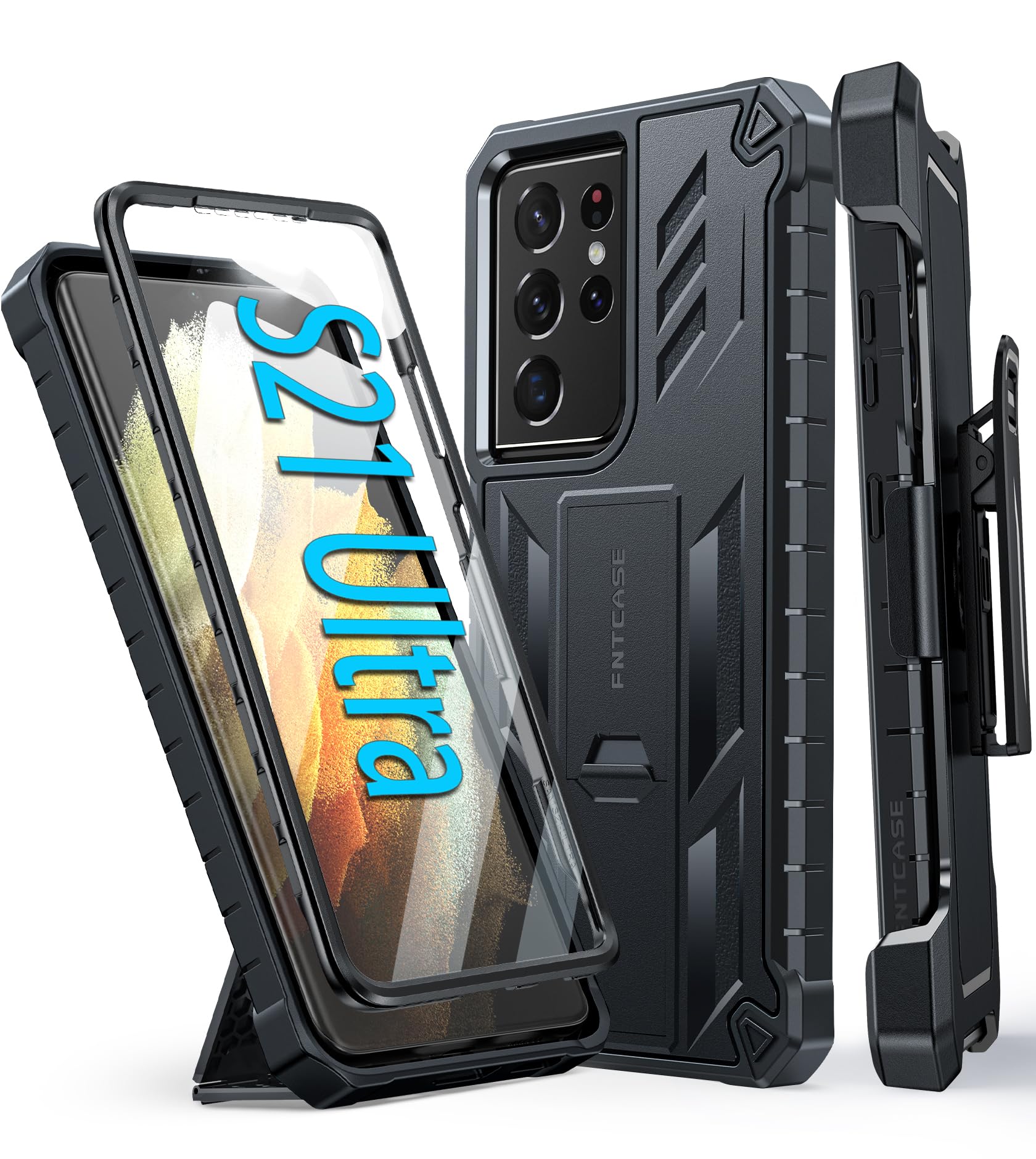 Funda De Teléfono Fntcase Para Samsung Galaxy S21 Ultra 5g Negra - Venta Internacional.