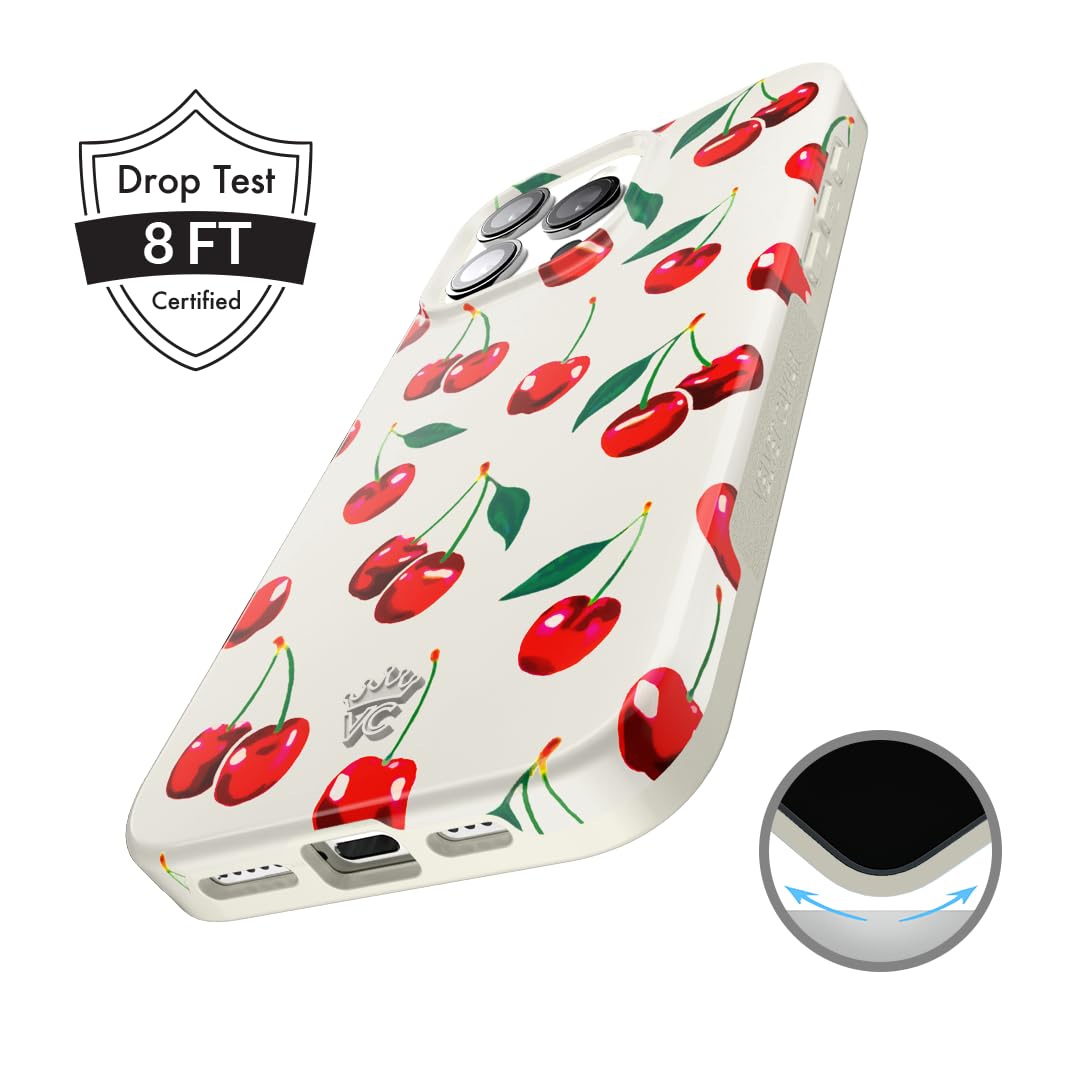Foto 6 pulgar | Funda De Teléfono Velvet Caviar Para Iphone 16 Pro, Color Rojo Cereza - Venta Internacional.