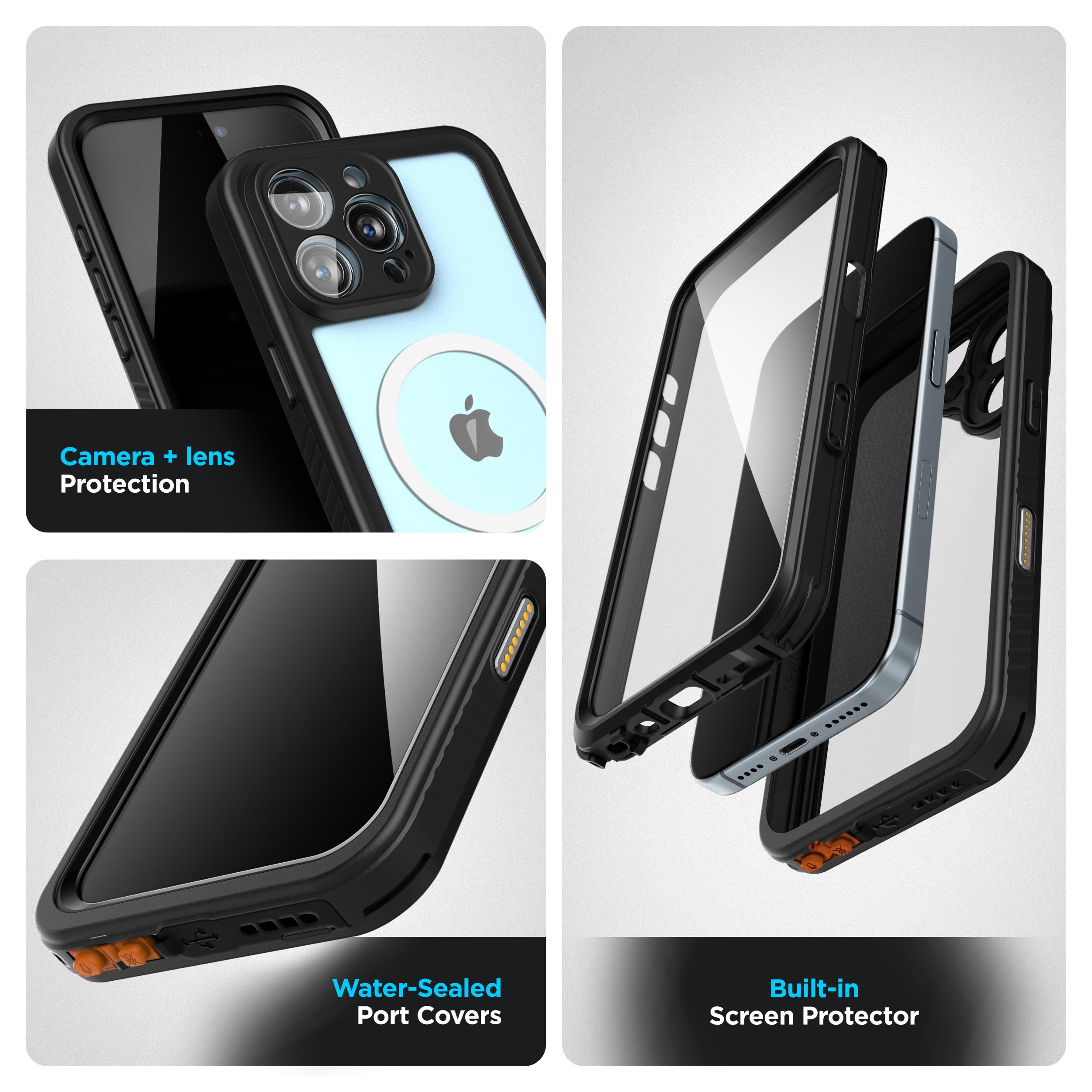 Foto 7 pulgar | Funda De Cinturón Impermeable Para Iphone 16 Pro Con Magsafe - Venta Internacional.