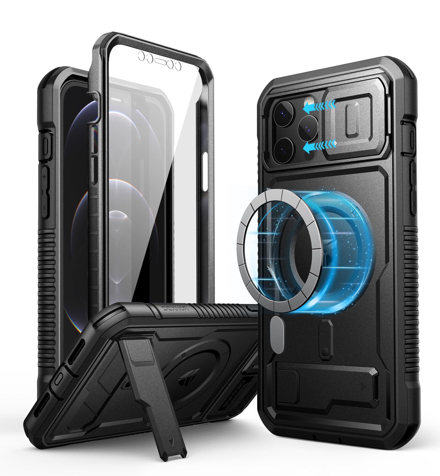 Funda Dexnor Para Iphone 12 Pro Max Con Funda De Cámara Negra - Venta Internacional.