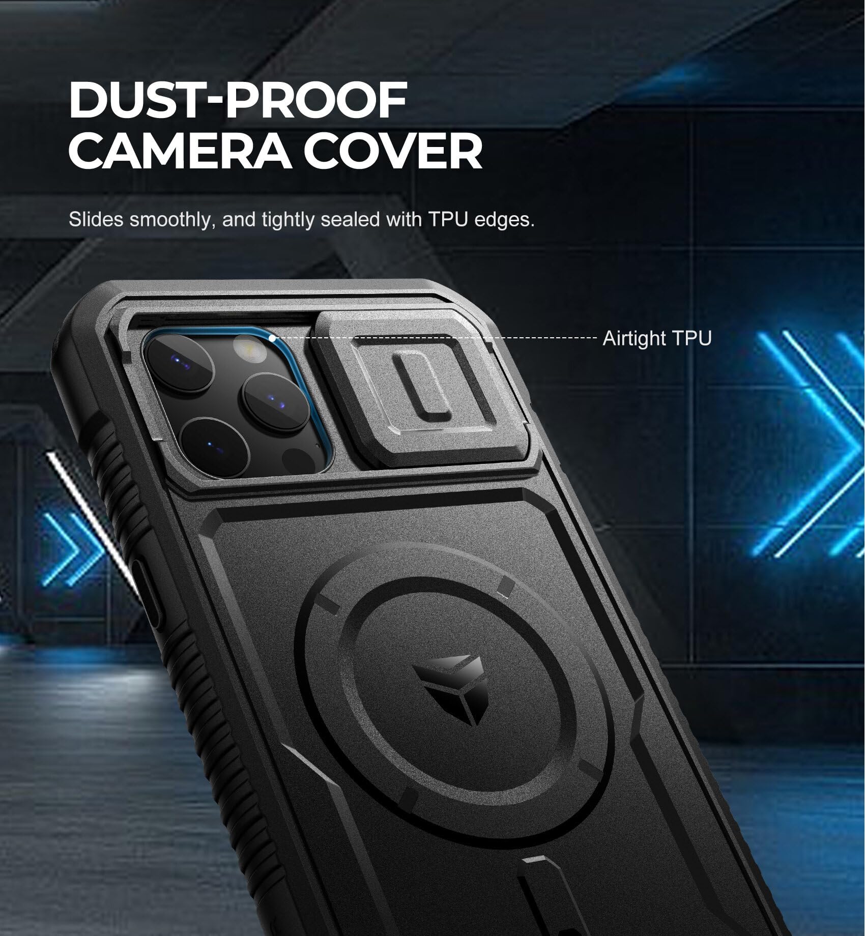 Foto 4 pulgar | Funda Dexnor Para Iphone 12 Pro Max Con Funda De Cámara Negra - Venta Internacional.