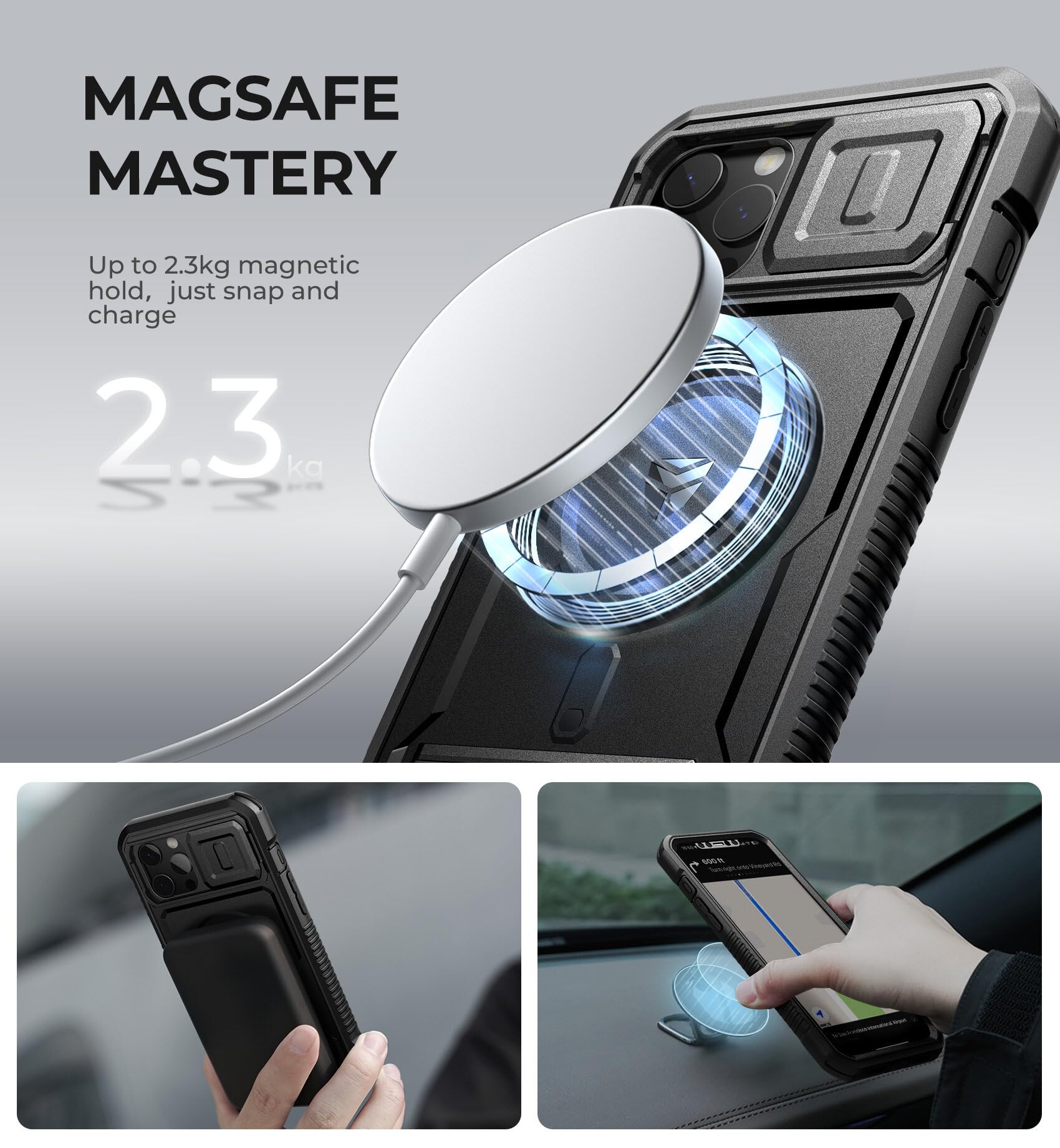 Foto 5 pulgar | Funda Dexnor Para Iphone 12 Pro Max Con Funda De Cámara Negra - Venta Internacional.