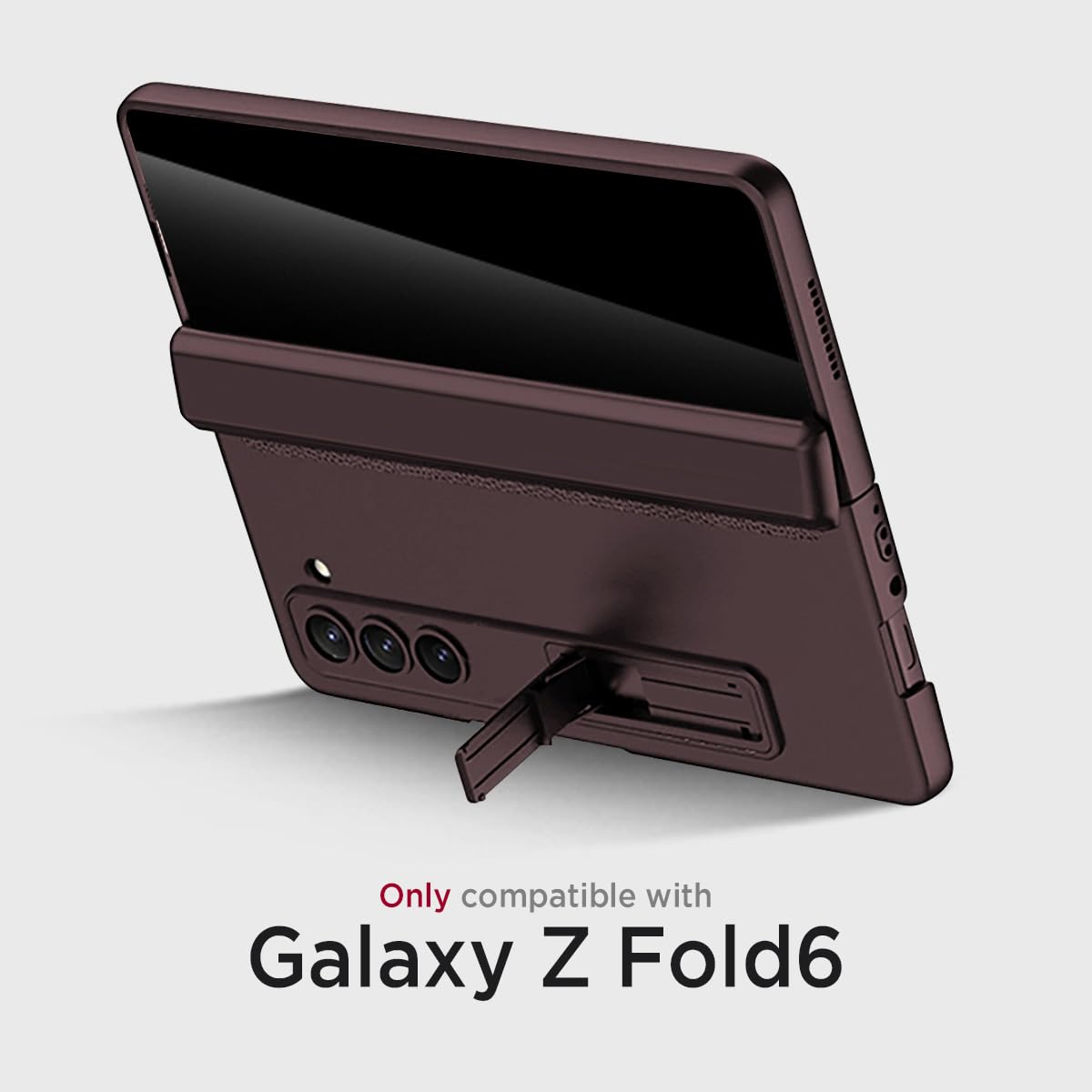 Foto 2 | Funda De Teléfono Miimall Para Samsung Galaxy Z Fold 6, Color Rojo Vino - Venta Internacional.