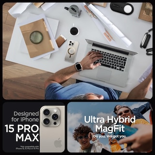 Foto 2 | Funda Spigen Ultra Hybrid Magfit Para Iphone 15 Pro Max Gold - Venta Internacional.