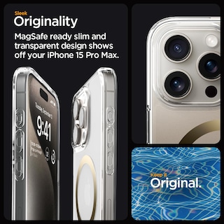 Foto 3 | Funda Spigen Ultra Hybrid Magfit Para Iphone 15 Pro Max Gold - Venta Internacional.