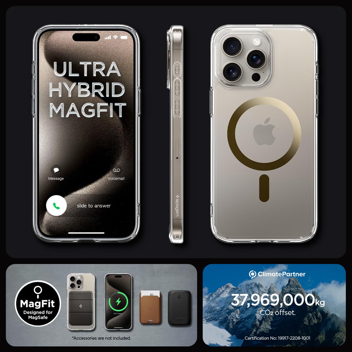 Foto 8 pulgar | Funda Spigen Ultra Hybrid Magfit Para Iphone 15 Pro Max Gold - Venta Internacional.