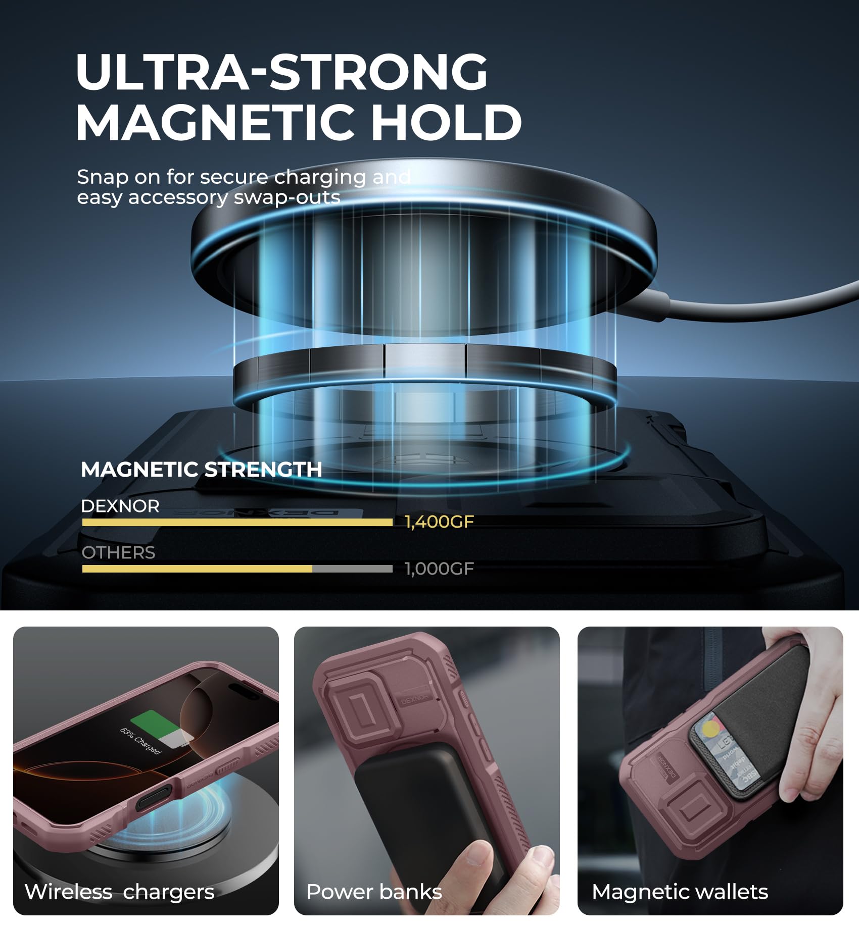 Foto 4 pulgar | Funda Dexnor Para Iphone 16 Pro Con Cámara Deslizante, Color Rosa - Venta Internacional.