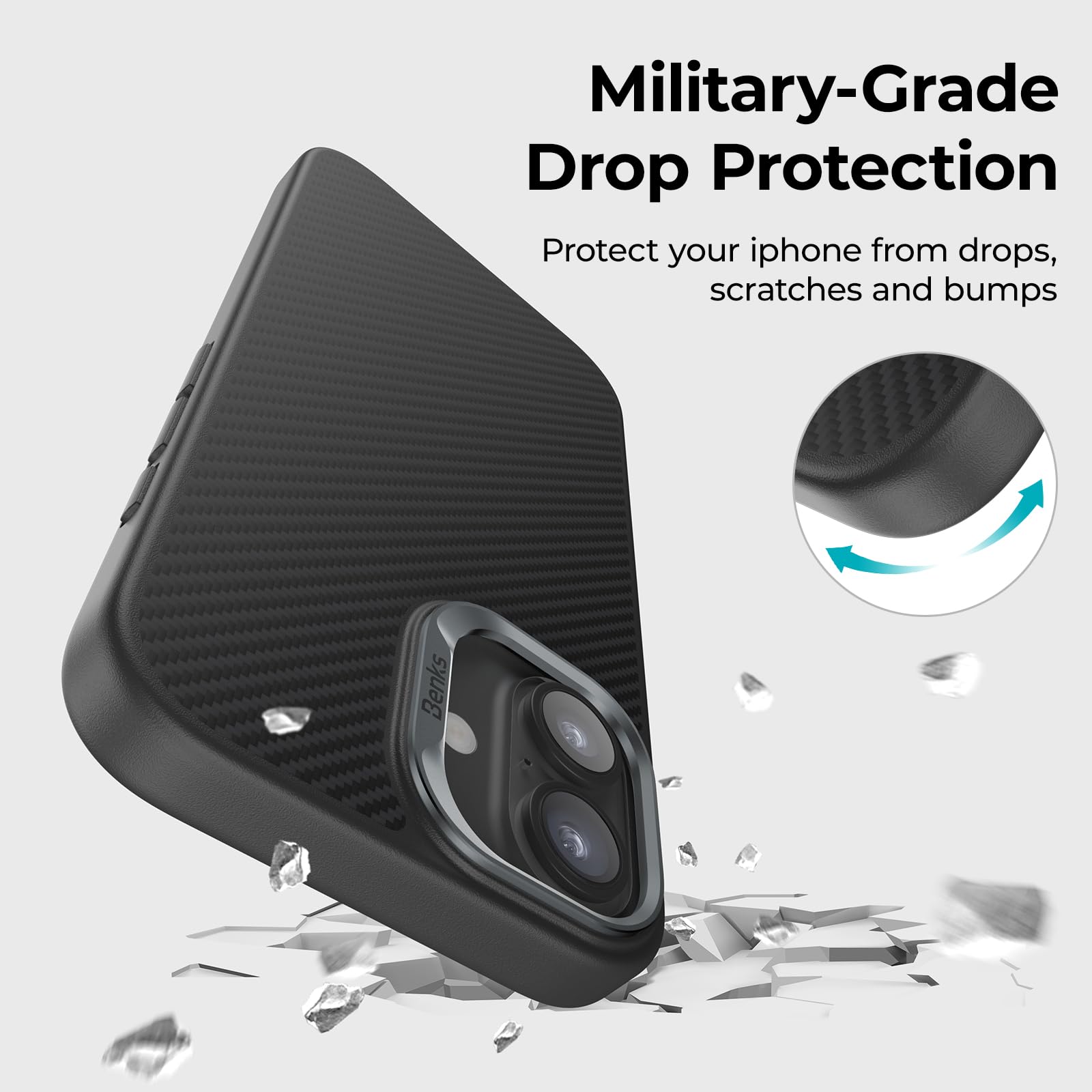 Foto 4 pulgar | Funda Benks Armorpro Para Iphone 16 Con Magsafe Military Grade - Venta Internacional.