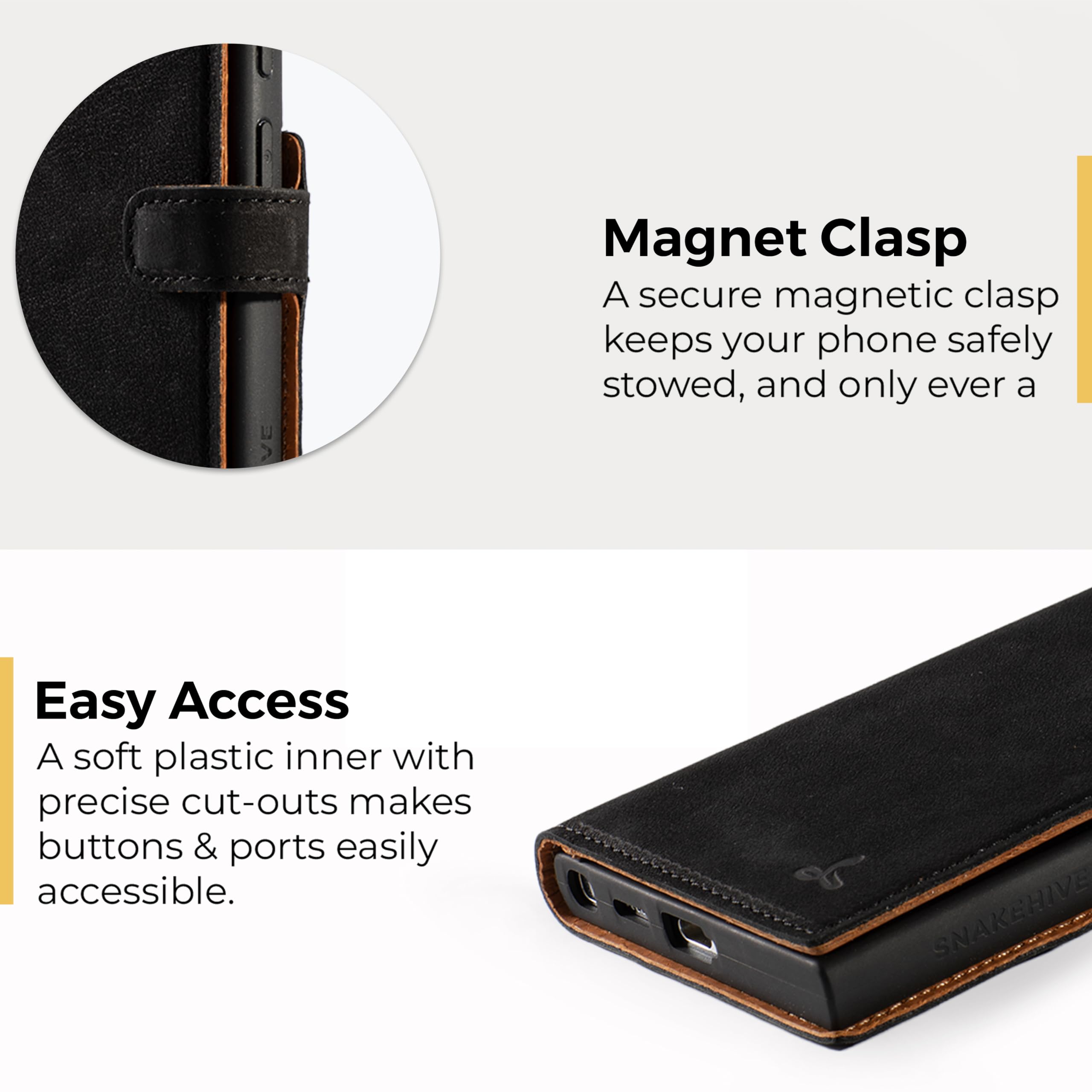 Foto 4 pulgar | Funda De Piel Tipo Cartera Para Teléfono Snakehive Para Samsung Galaxy S24 Ultra 5g - Venta Internacional.