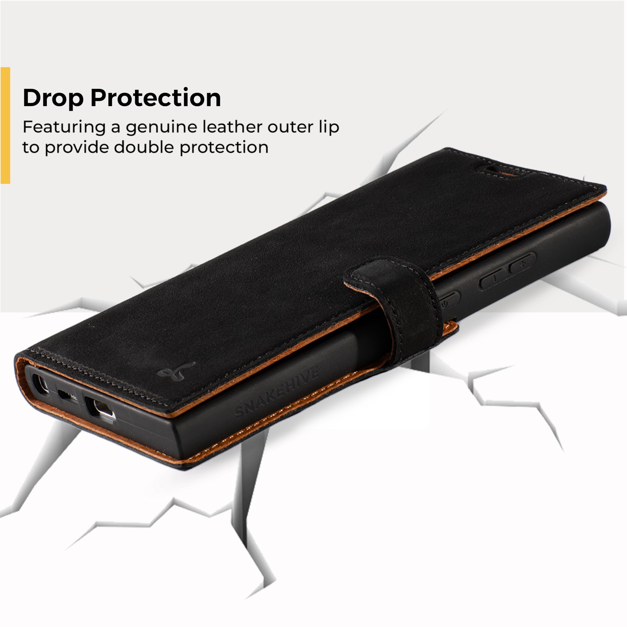 Foto 6 pulgar | Funda De Piel Tipo Cartera Para Teléfono Snakehive Para Samsung Galaxy S24 Ultra 5g - Venta Internacional.