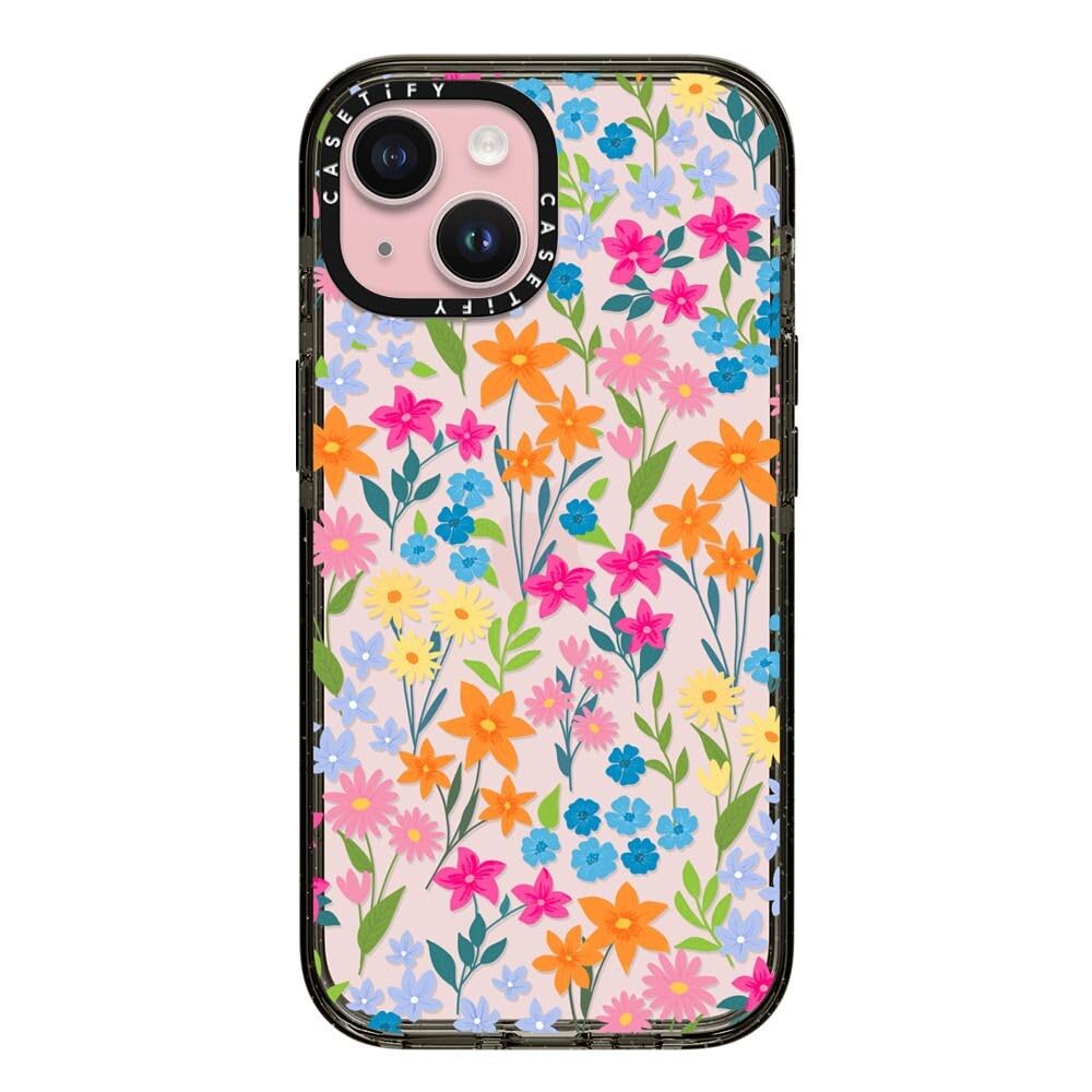 Foto 2 pulgar | Funda Para Teléfono Casetify Impact Iphone 15 Con Estampado De Flores Transparente - Venta Internacional.