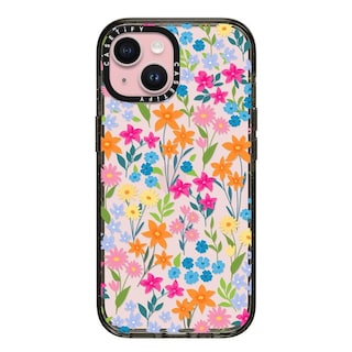 Foto 1 | Funda Para Teléfono Casetify Impact Iphone 15 Con Estampado De Flores Transparente - Venta Internacional.
