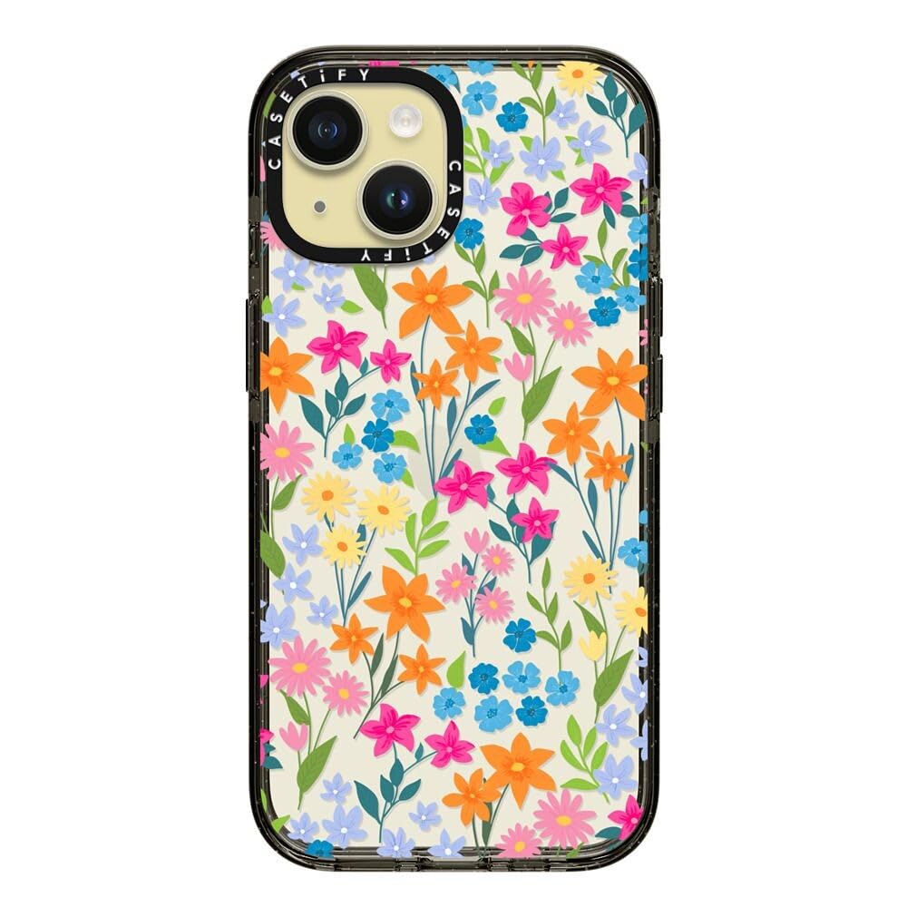 Foto 3 pulgar | Funda Para Teléfono Casetify Impact Iphone 15 Con Estampado De Flores Transparente - Venta Internacional.