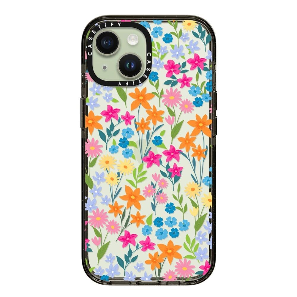 Foto 4 pulgar | Funda Para Teléfono Casetify Impact Iphone 15 Con Estampado De Flores Transparente - Venta Internacional.