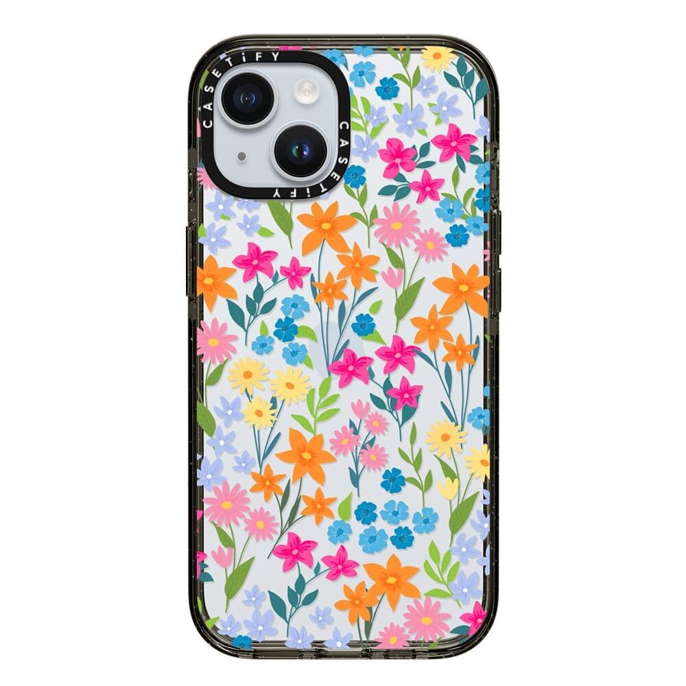 Foto 5 pulgar | Funda Para Teléfono Casetify Impact Iphone 15 Con Estampado De Flores Transparente - Venta Internacional.