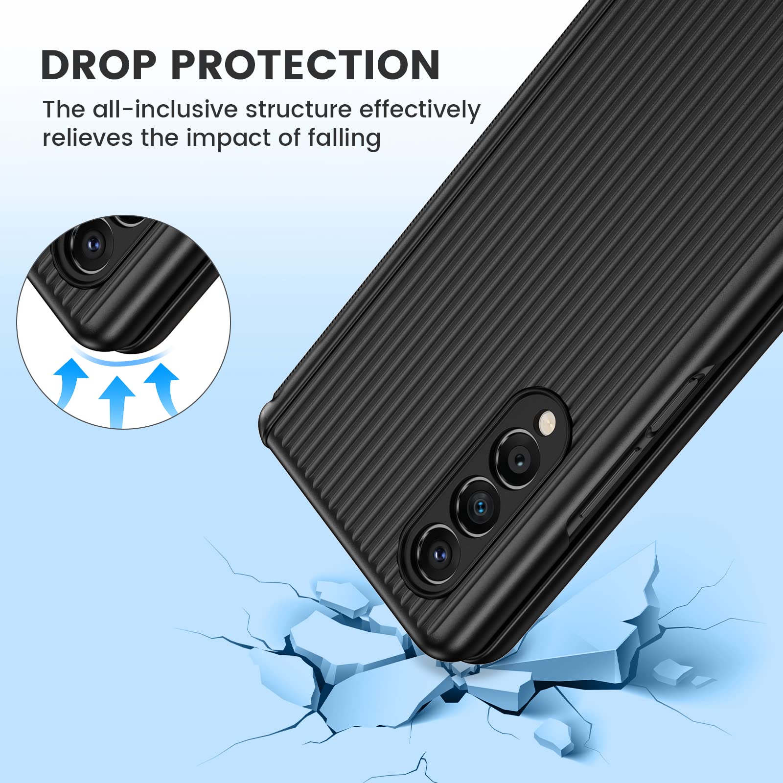 Foto 6 pulgar | Funda Ruky Para Samsung Galaxy Z Fold 3 Con Protector De Pantalla - Venta Internacional.