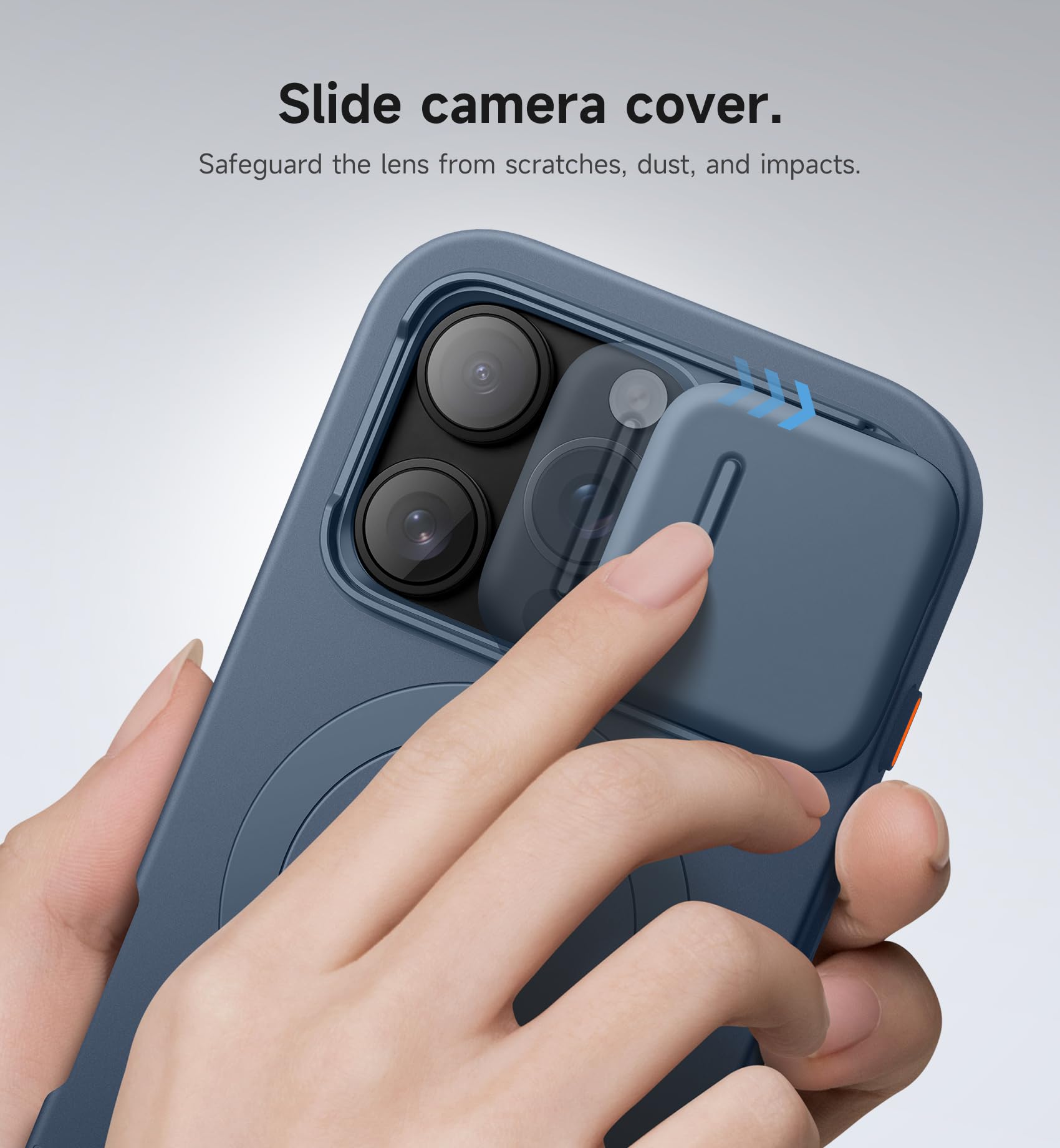 Foto 5 pulgar | Funda Suritch Para Iphone 16 Pro Con Cámara Deslizante, Color Azul - Venta Internacional.