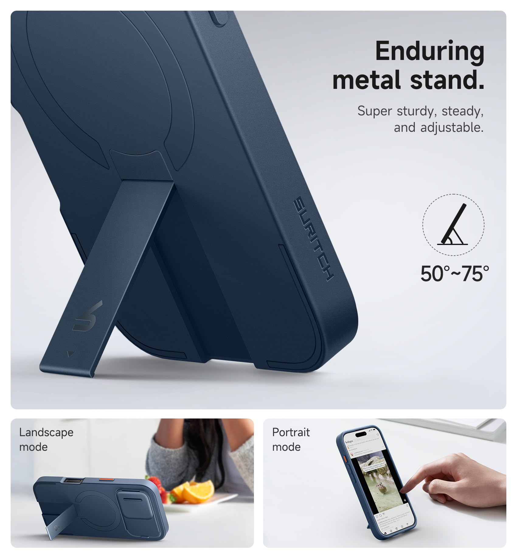 Foto 5 | Funda Suritch Para Iphone 16 Pro Con Cámara Deslizante, Color Azul - Venta Internacional.