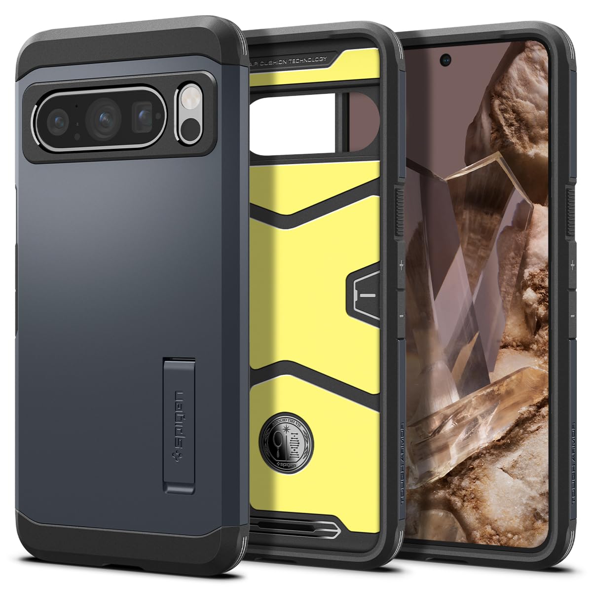 Funda De Teléfono Spigen Tough Armor Para Pixel 8 Pro Con Soporte - Venta Internacional.