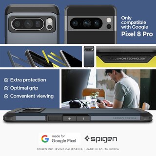 Foto 2 | Funda De Teléfono Spigen Tough Armor Para Pixel 8 Pro Con Soporte - Venta Internacional.