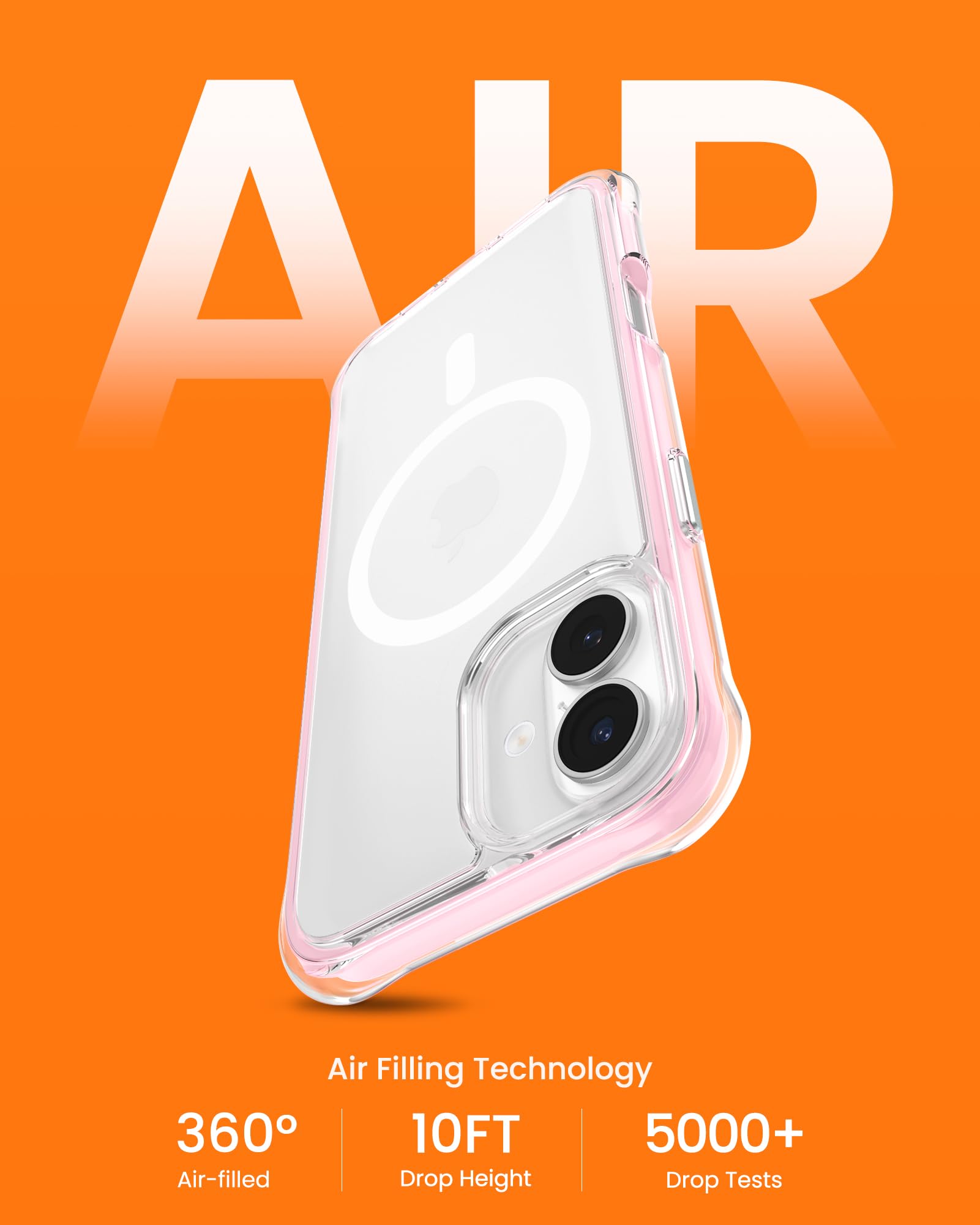 Foto 4 pulgar | Funda De Teléfono Ornarto Air Para Iphone 16 Plus Transparente Con Magsafe - Venta Internacional.