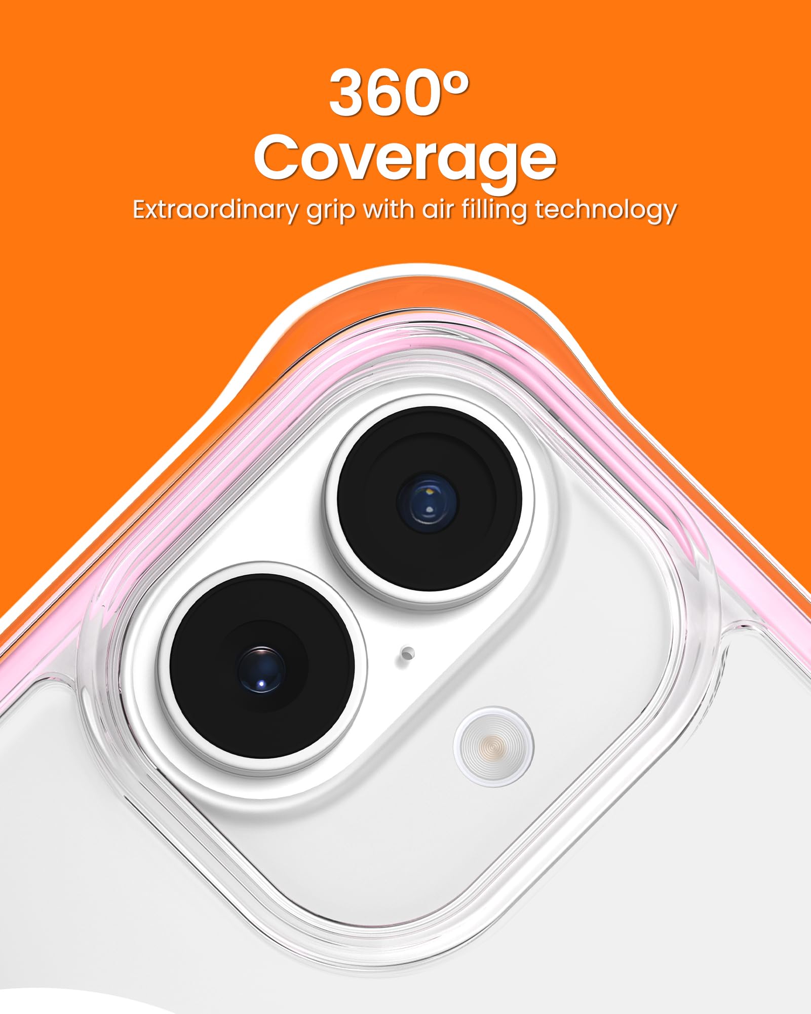 Foto 5 pulgar | Funda De Teléfono Ornarto Air Para Iphone 16 Plus Transparente Con Magsafe - Venta Internacional.