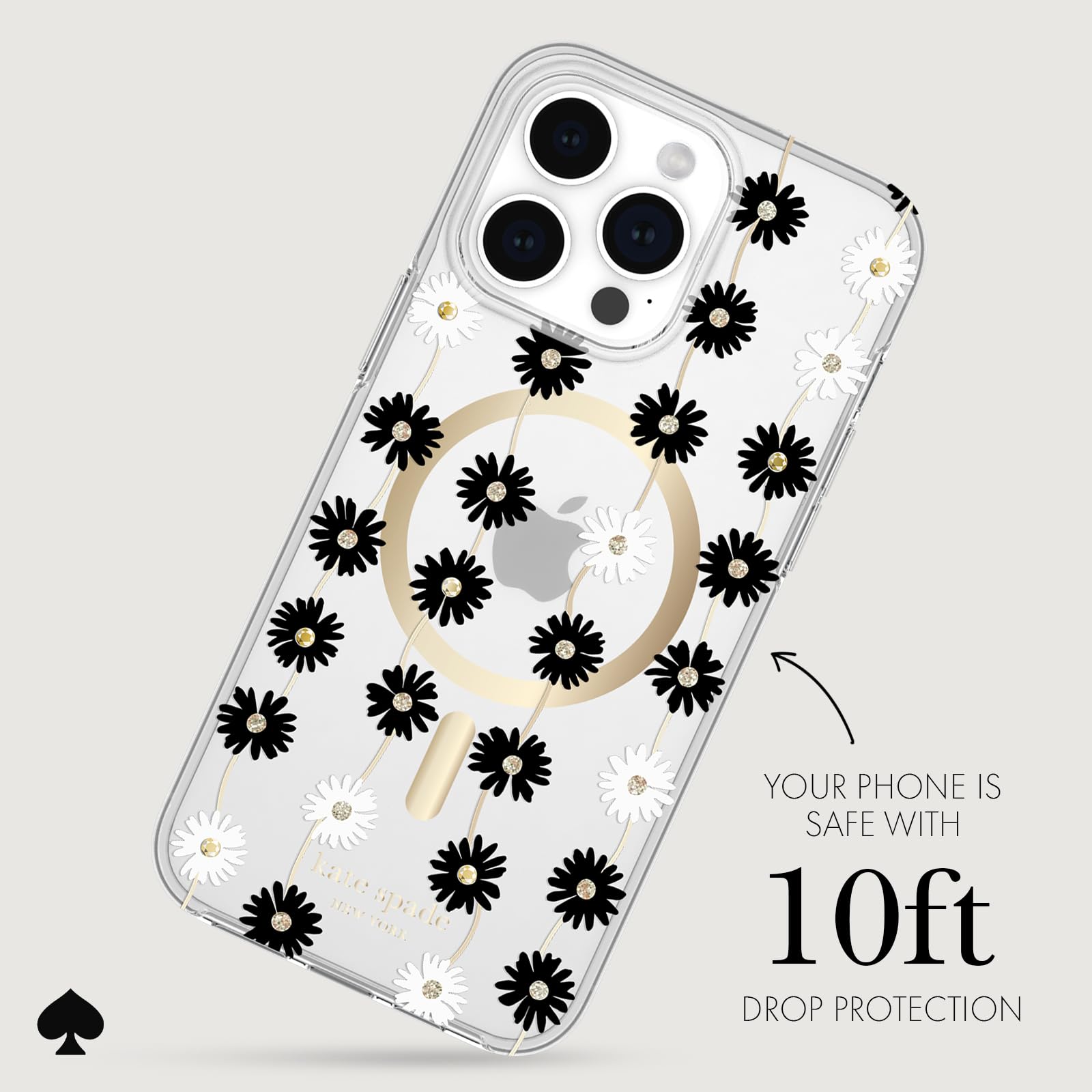 Foto 4 pulgar | Funda De Teléfono Kate Spade New York Para Iphone 15 Pro Max Daisy Chain - Venta Internacional.