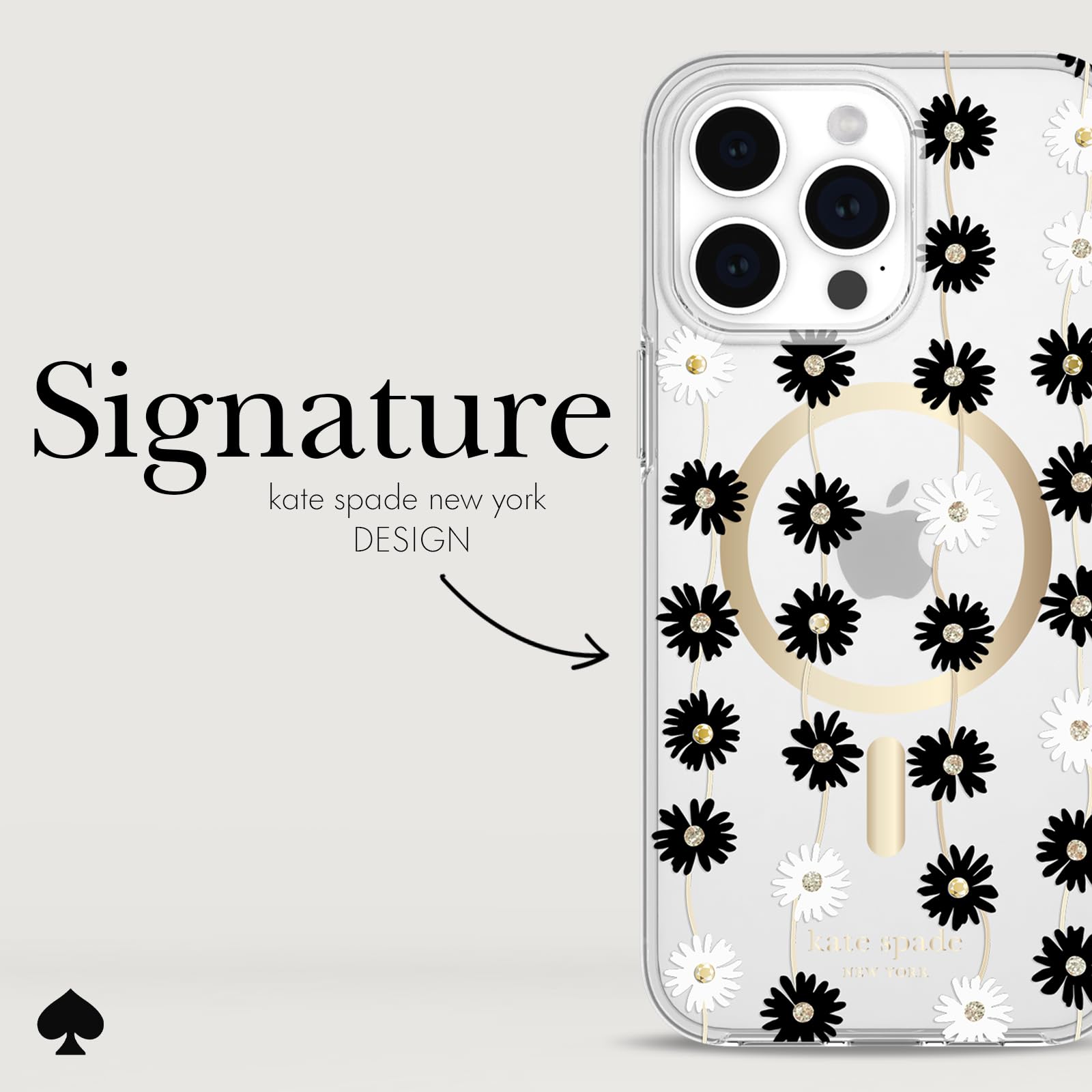 Foto 5 pulgar | Funda De Teléfono Kate Spade New York Para Iphone 15 Pro Max Daisy Chain - Venta Internacional.