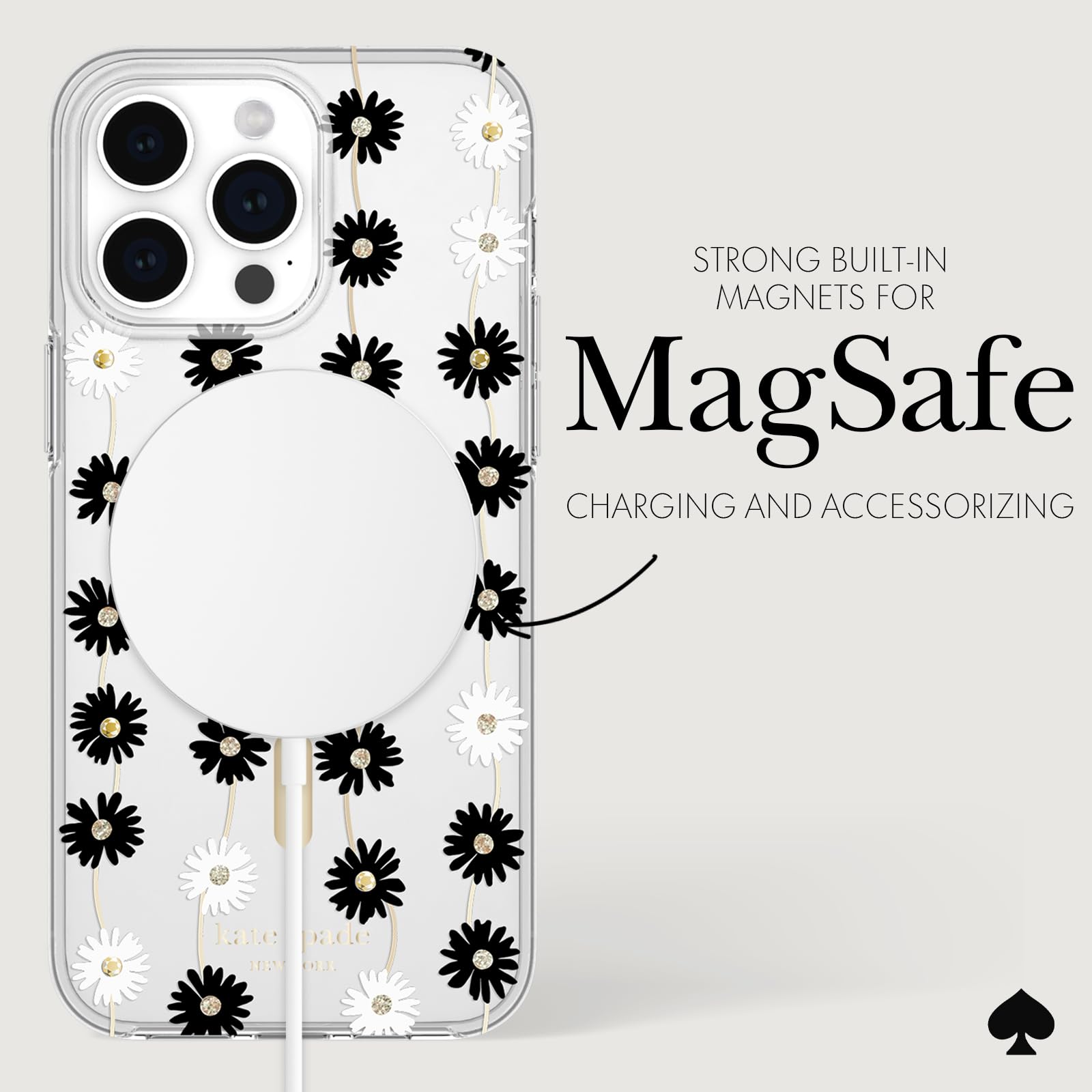 Foto 6 pulgar | Funda De Teléfono Kate Spade New York Para Iphone 15 Pro Max Daisy Chain - Venta Internacional.